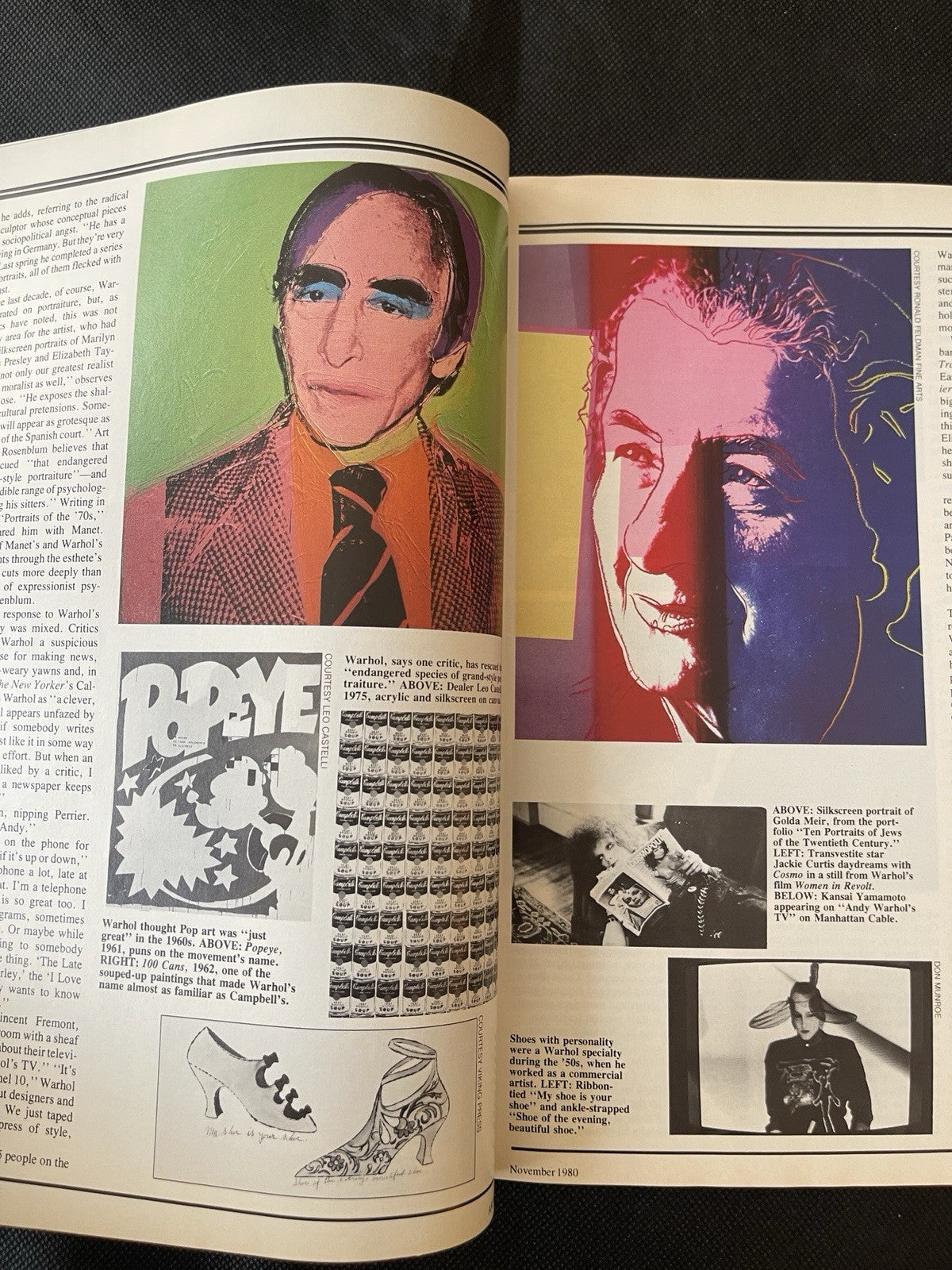 ARTnews November 1980 Illustrated Magazine Andy Warhol Cover