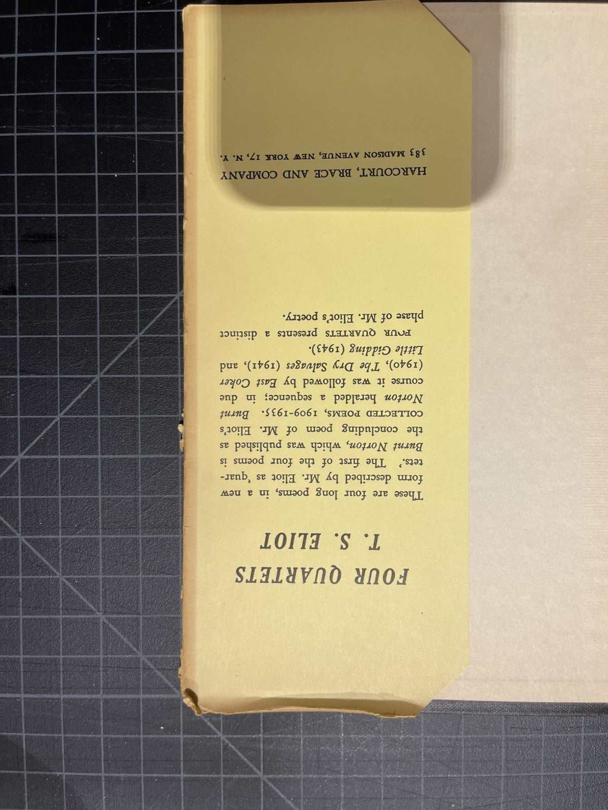 Collected Poems Of T.S. Eliot, 1st US Edition, HC DJ