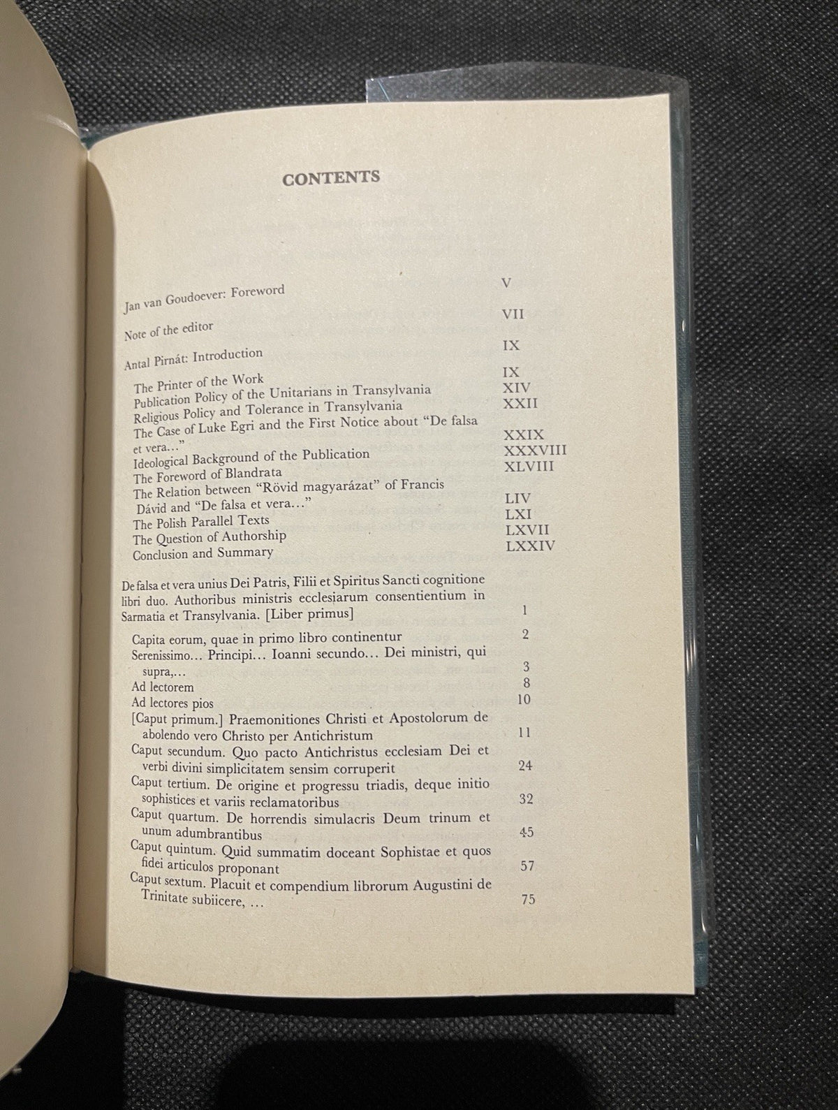 Bibliotheca Unitariorum: De Falsa Et Vera Unius Dei... Vol II HC 1988