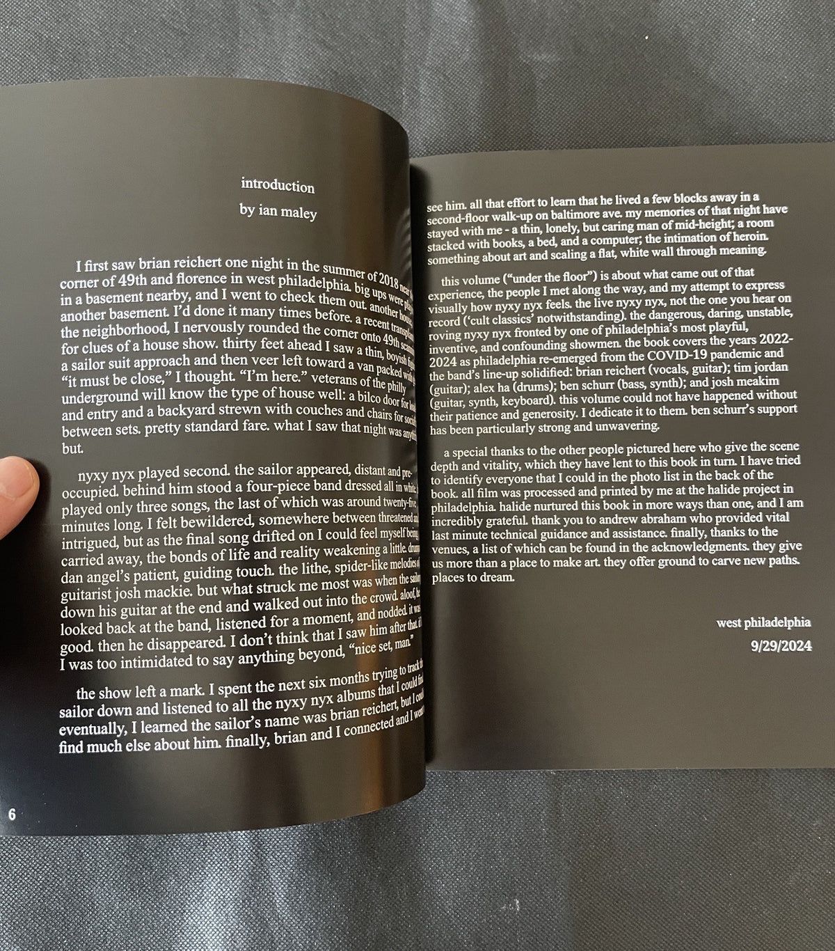 Days Like Sleep: Nyxy Nyx – Ian Maley -Xenia Press, 2024 Indie Photo Rare Ltd Ed