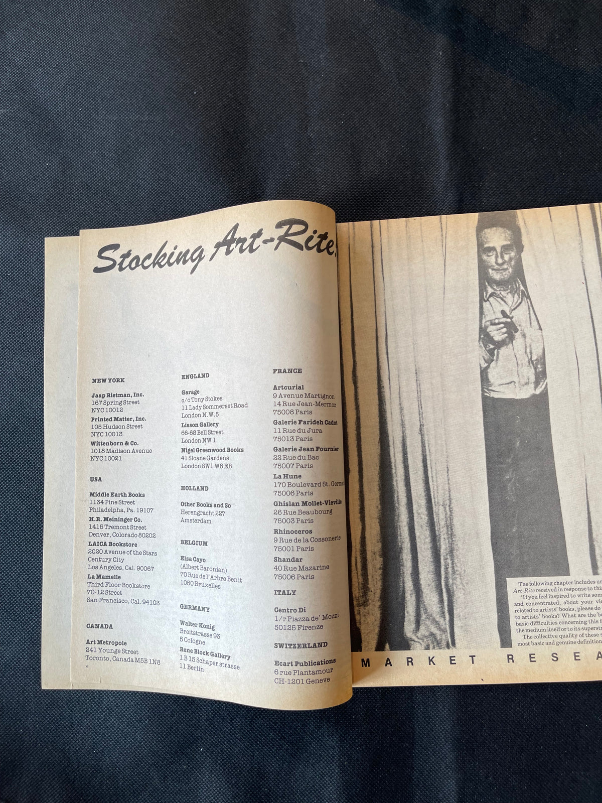 Art-Rite Magazine, Cover by Carl Andre, Issue No. 14, 1976-77