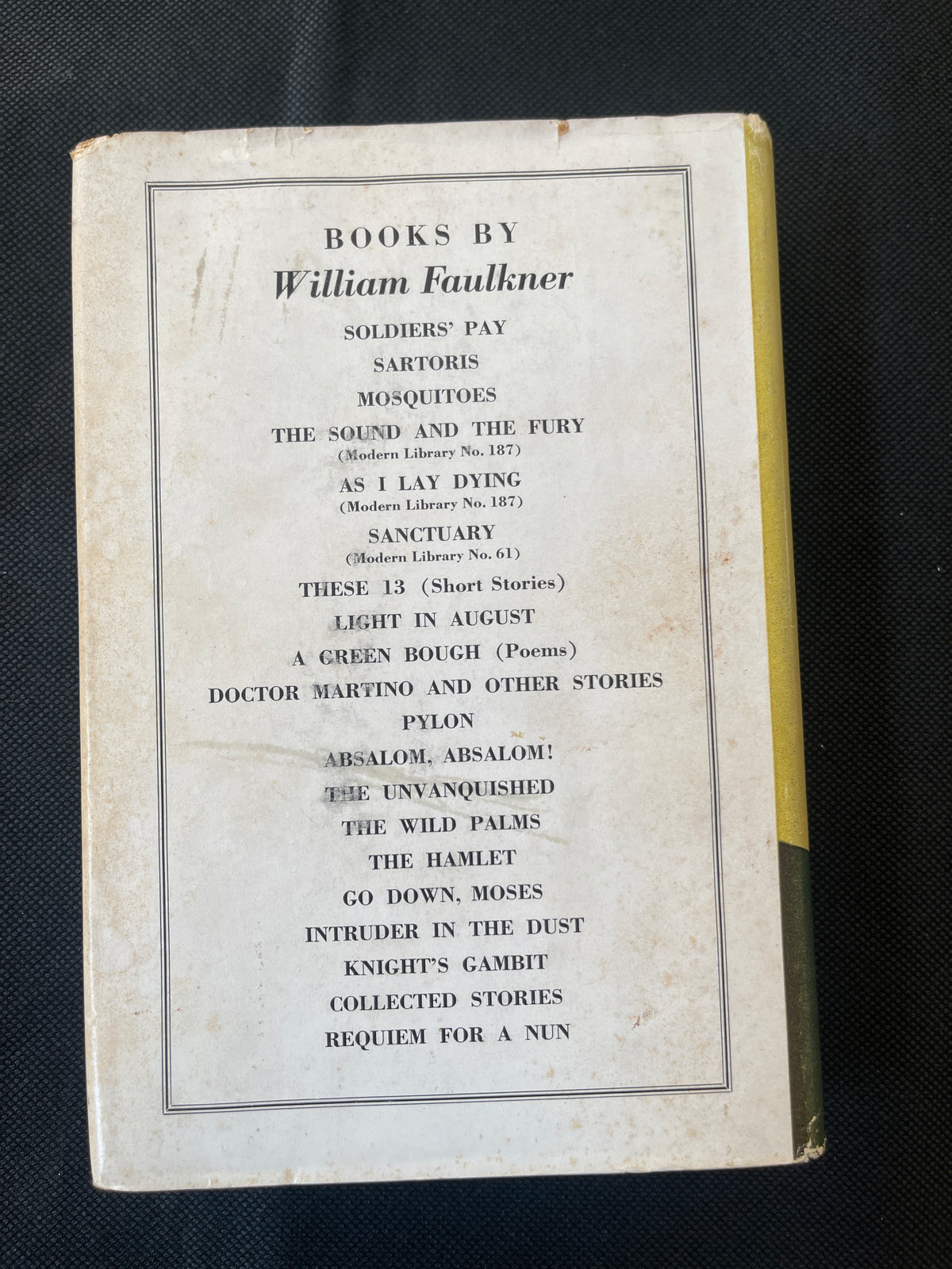 Requiem for a Nun. By William Faulkner 1st Edition 1951 Random House DJ VG+./fine