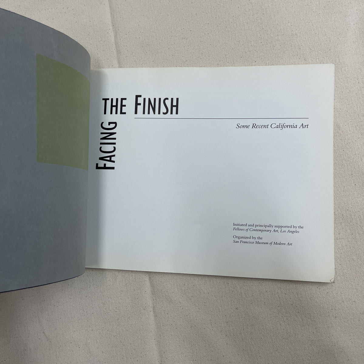 FACING THE FINISH: SOME RECENT CALIFORNIA ART By John Caldwell **Excellent**