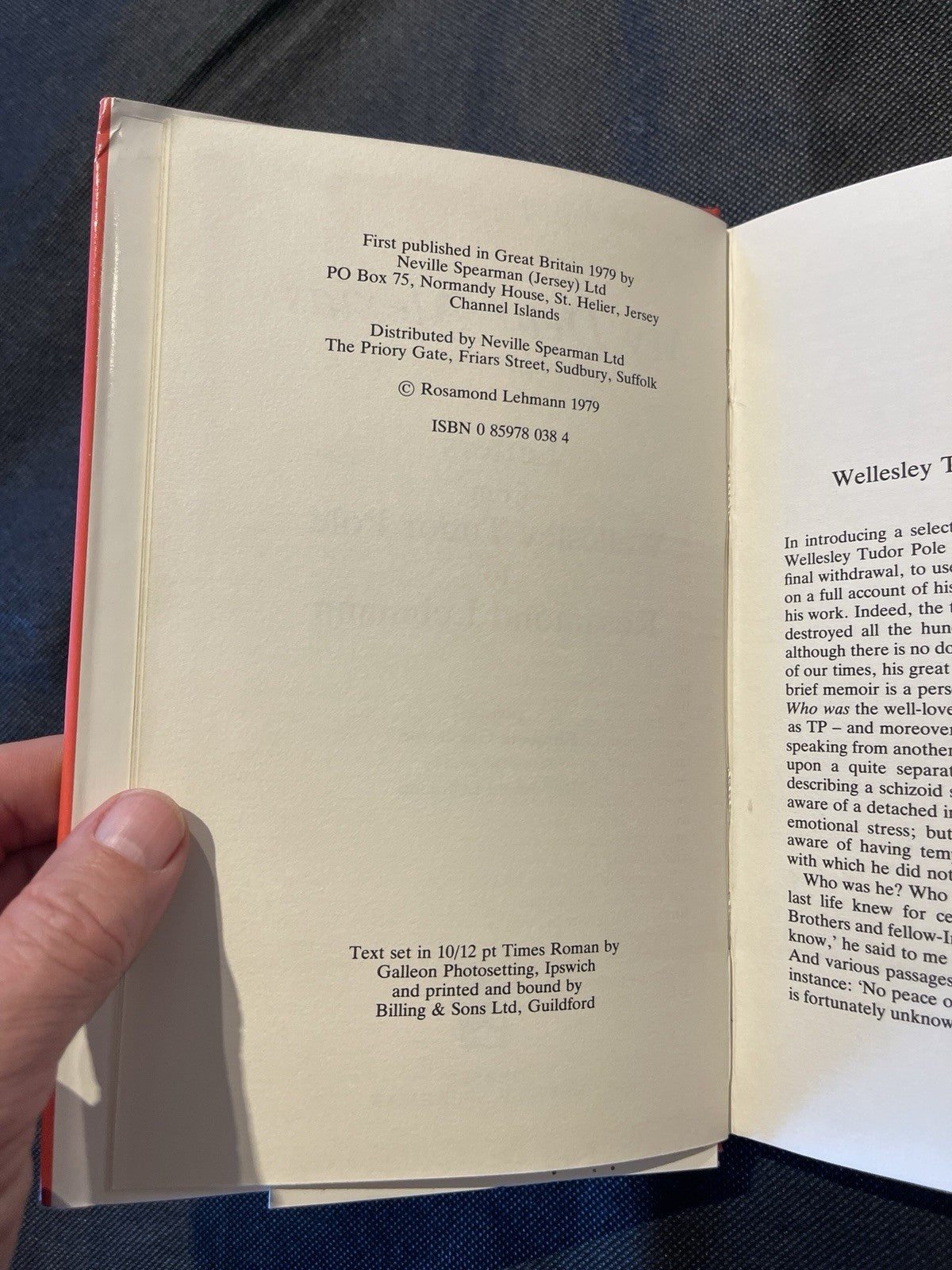 My Dear Alexias Letters Tudor Pole & Lehmann HC DJ Neville Spearman 1979