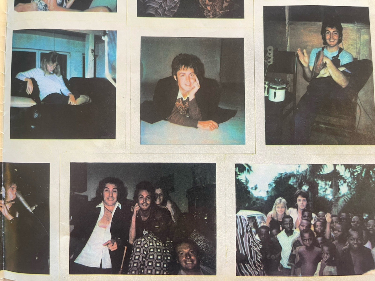Paul McCartney Wings Band on the Run Polaroid Snapshots LP Insert Poster 1973