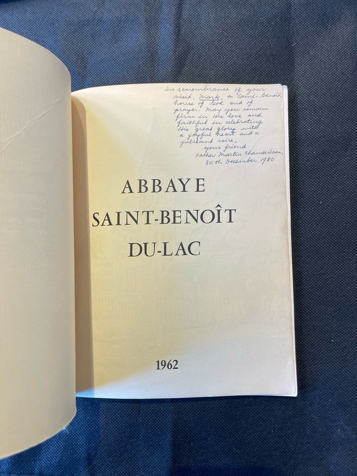 Abbaye Saint-Benoît Du-Lac, 1962