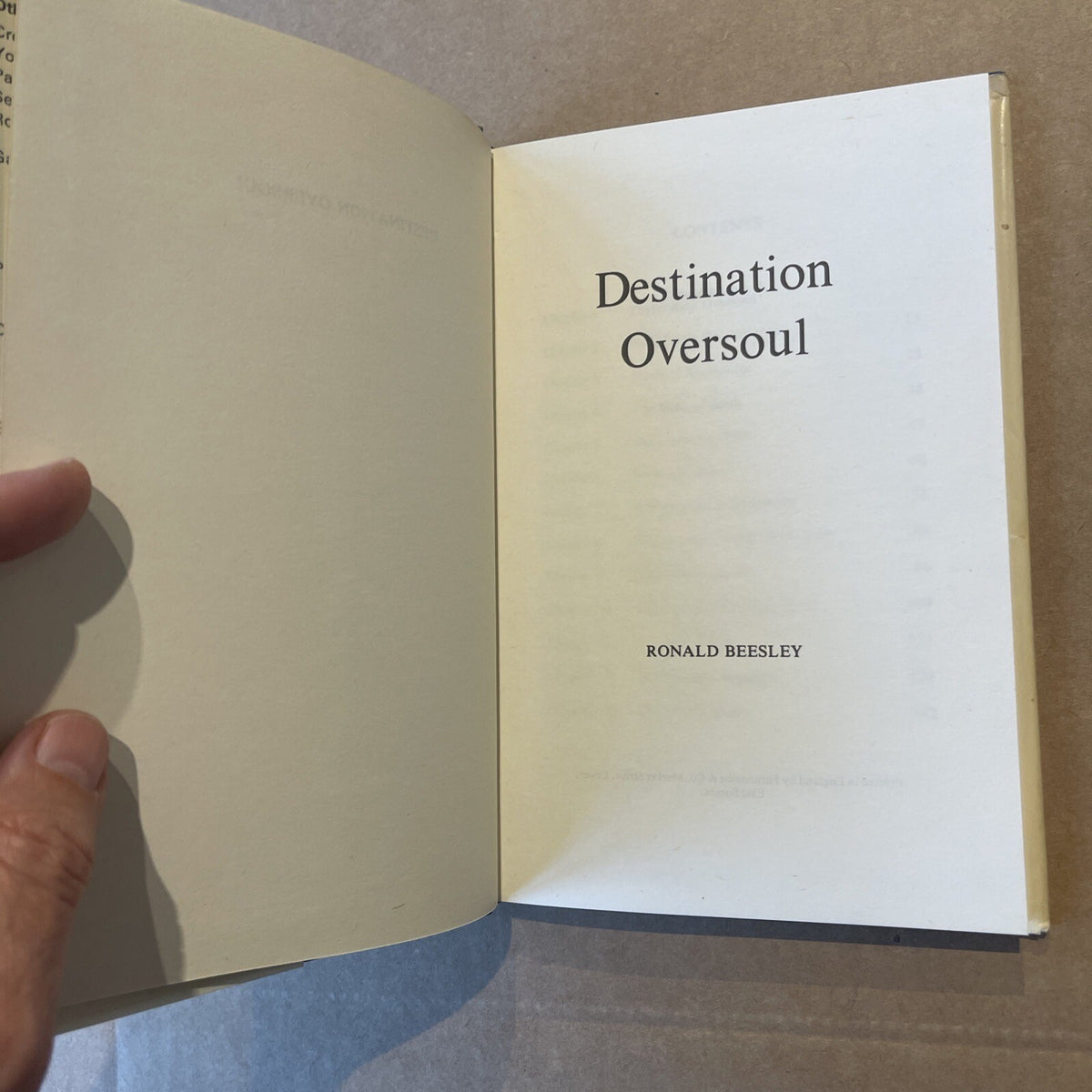 DESTINATION OVERSOUL. - Beesley, Ronald P. 1977T First edition. Beesley (Ronald)