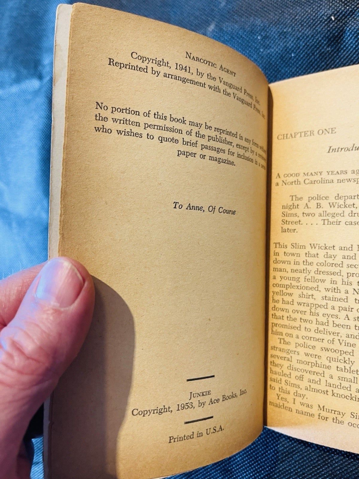 JUNKIE WILLIAM LEE/ NARCOTIC AGENT MAURICE HELBRANT ACE DOUBLE  D-15 1ST ED. 53