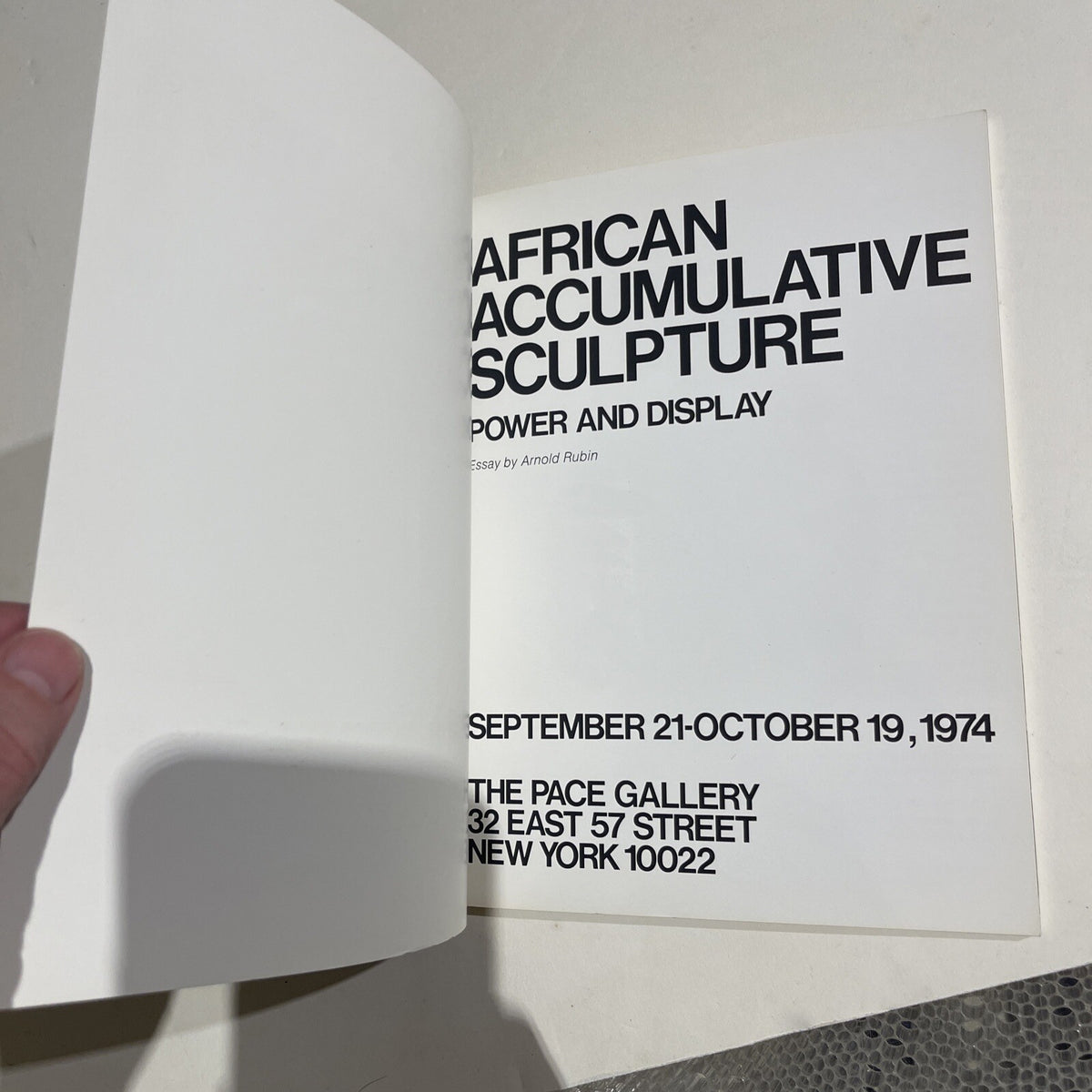 African Accumulative Sculpture - The Pace Gallery - NYC - September 21, 1974
