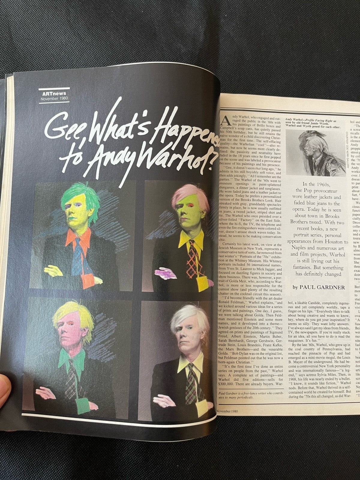 ARTnews November 1980 Illustrated Magazine Andy Warhol Cover
