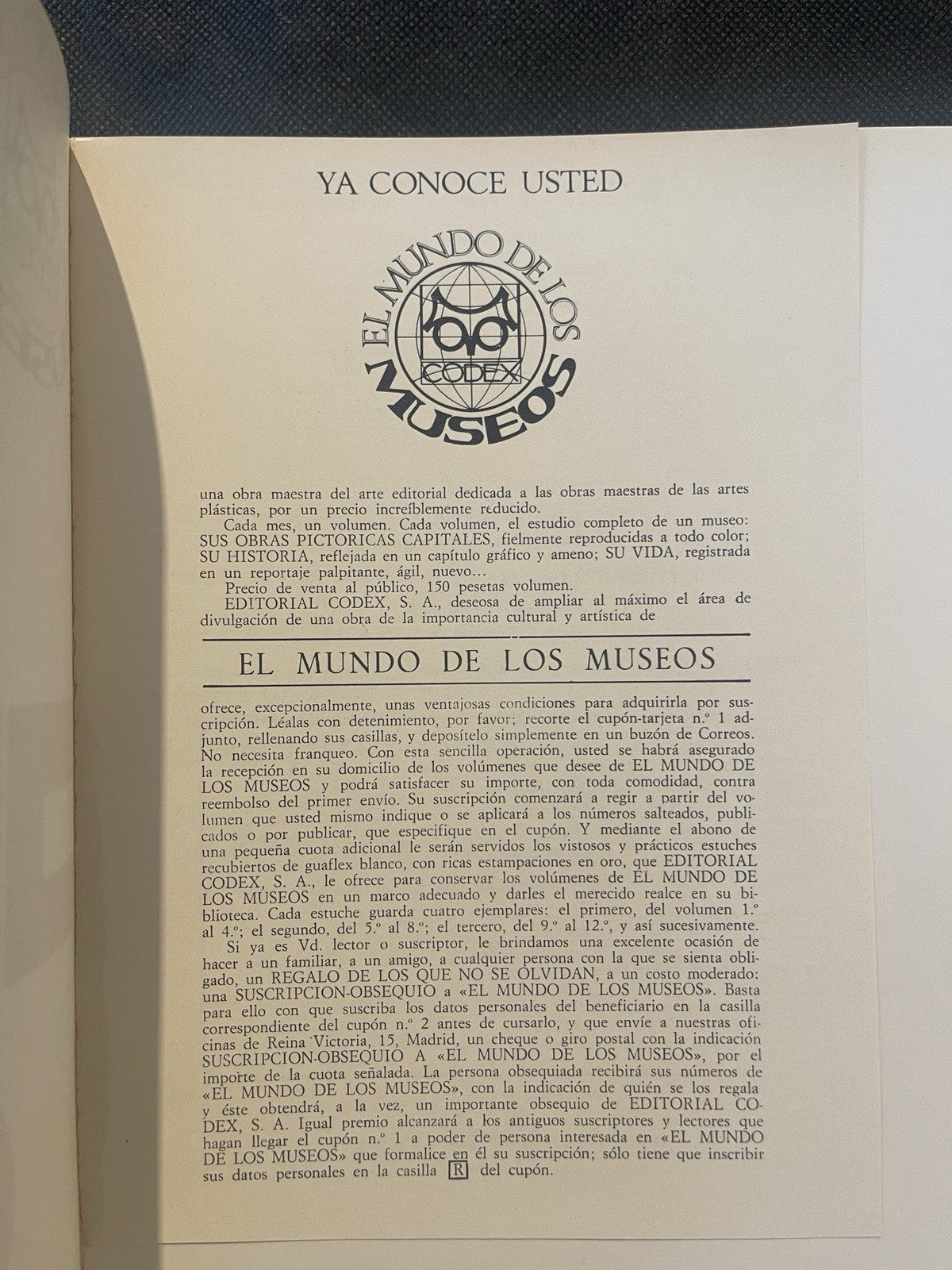 El Mundo de los Museos Berlin Jeu De Poume 1960’s Spanish Art Mags