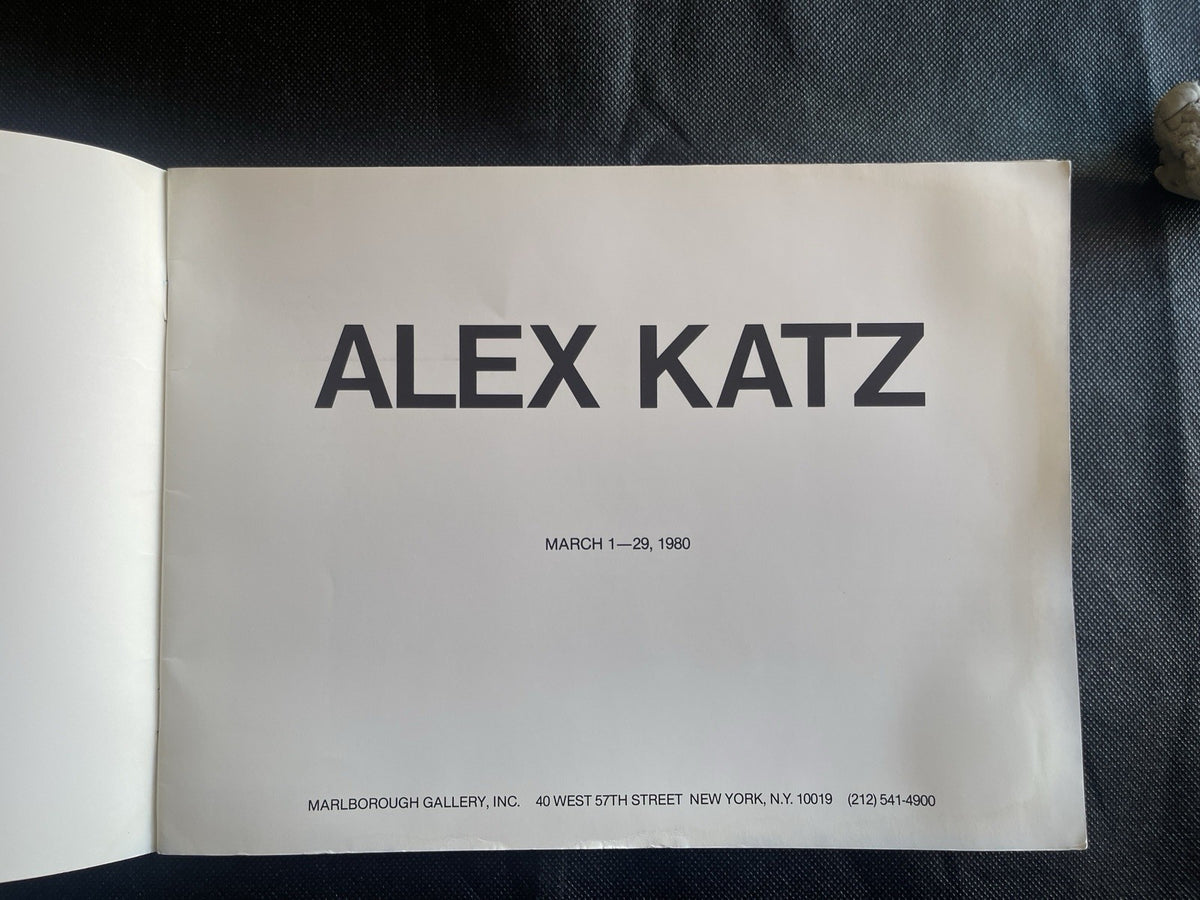 Artist Alex Katz 1980 Exhibit Catalogue Marlborough Gallery, New York