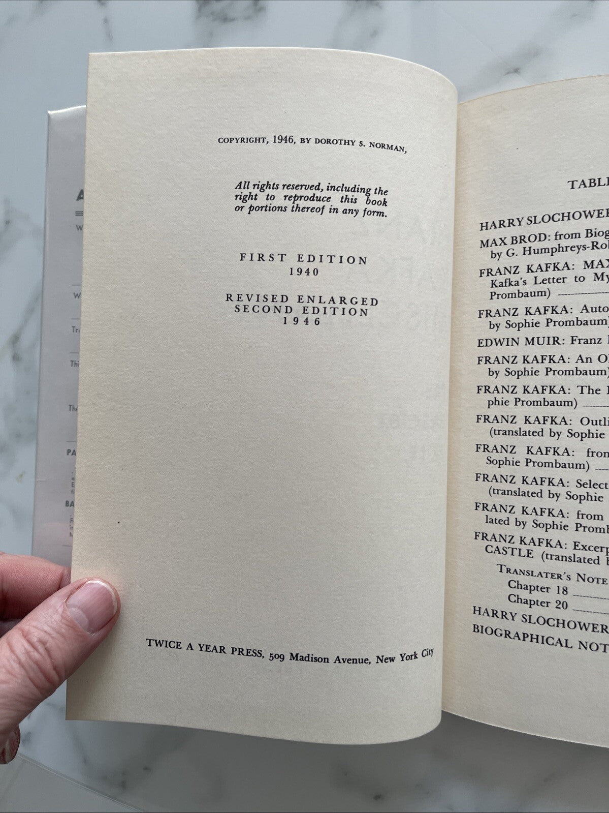 A FRANZ KAFKA MISCELLANY Norman, Dorothy S. 1946 Second Edition