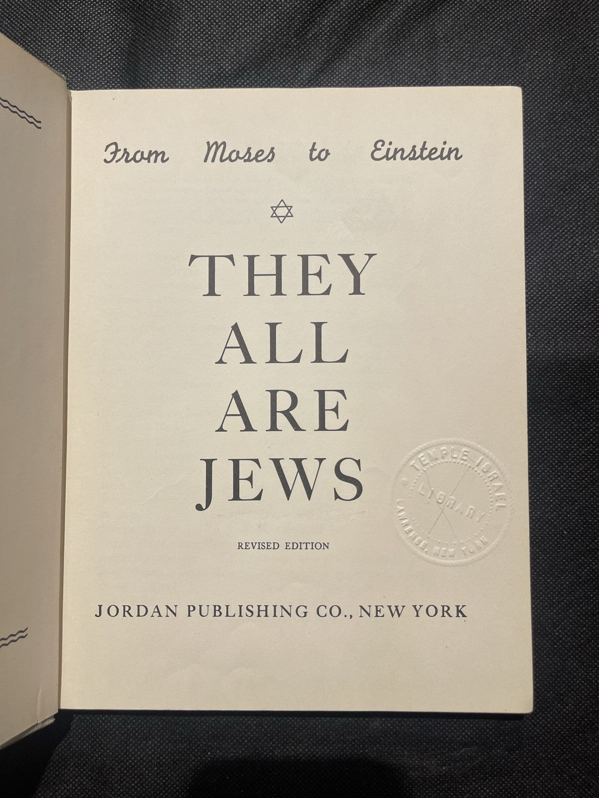 They All Are Jews Revised Edition Jordan Publishing Co. 1973 Hardcover Judaica