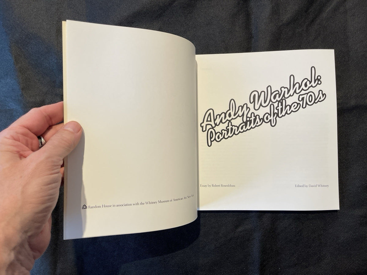 Andy Warhol: Portraits of the 70s Paperback 1st Ed 1979 Illustrated