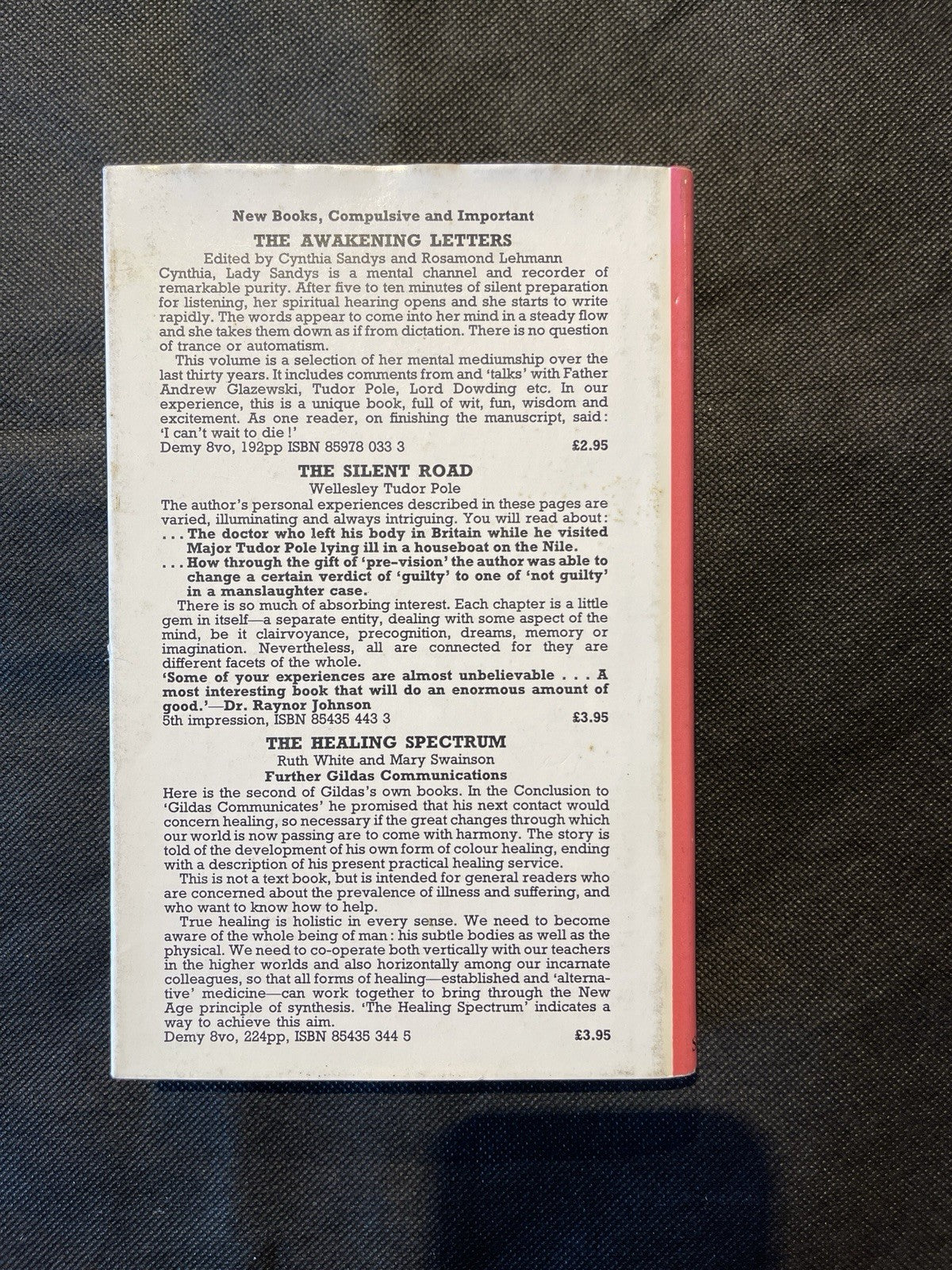 My Dear Alexias Letters Tudor Pole & Lehmann HC DJ Neville Spearman 1979