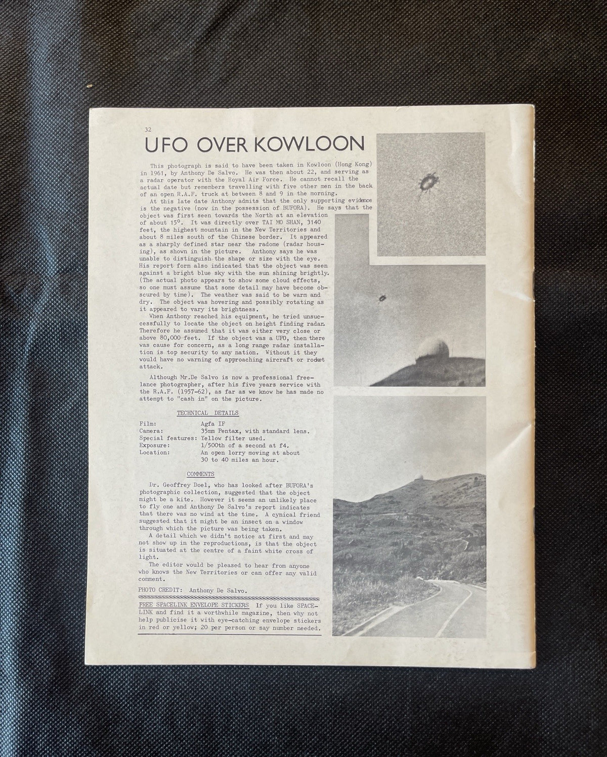SPACELINK Magazine Vol 5 No 4 October 1968 Illustrated UFOs Issue