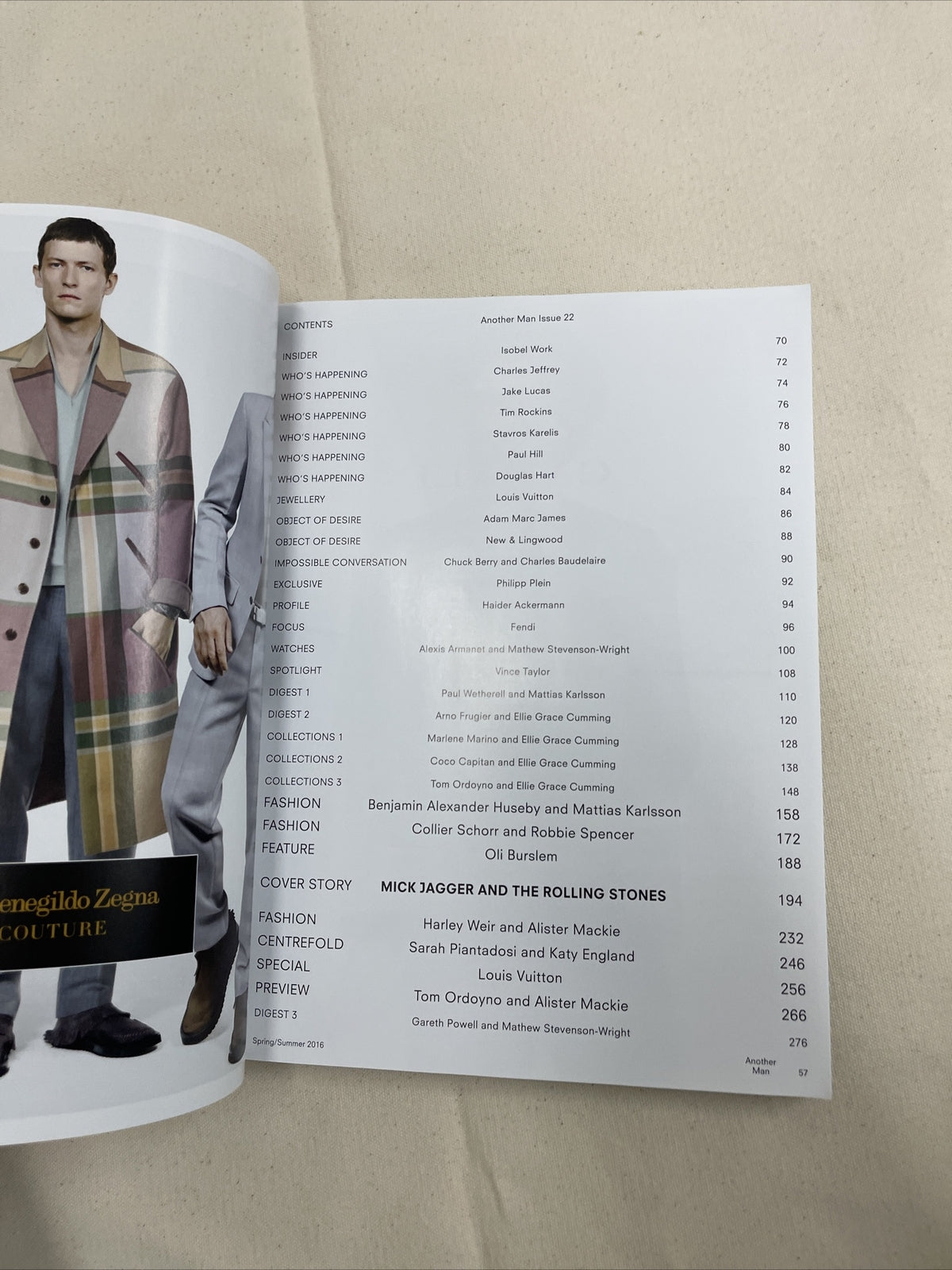 MAGAZINE - Another Man #22 Spring / Summer 2016 Oli Burslem Mick Jagger