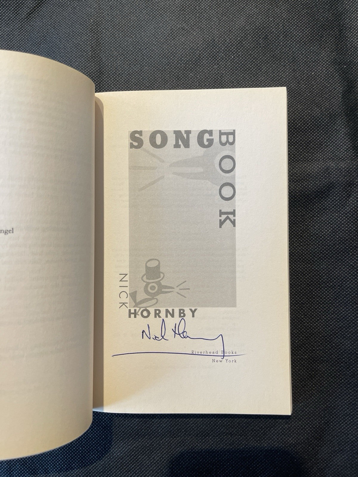 Nick Hornby Songbook Paperback Signed 1st Edition Riverhead Books 2003