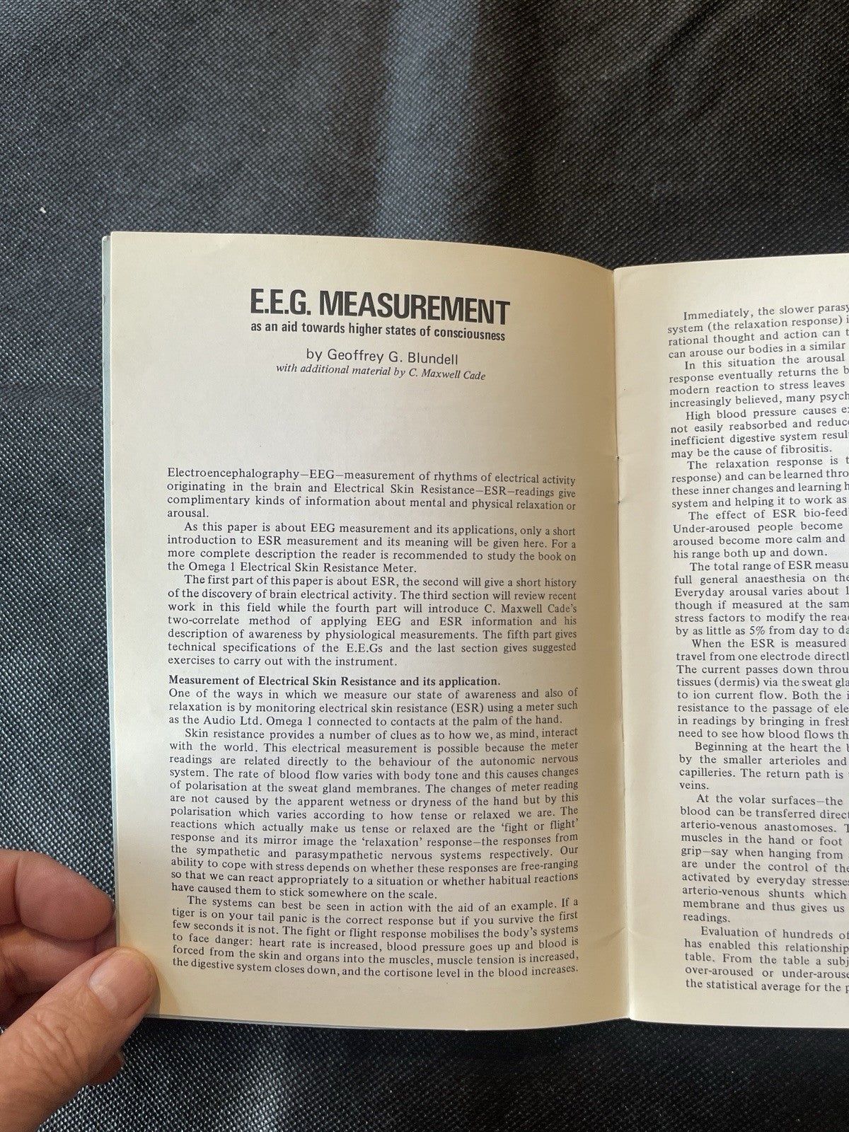 Audio Ltd E.E.G. Measurement Manual Aid Toward Higher States of Consciousness