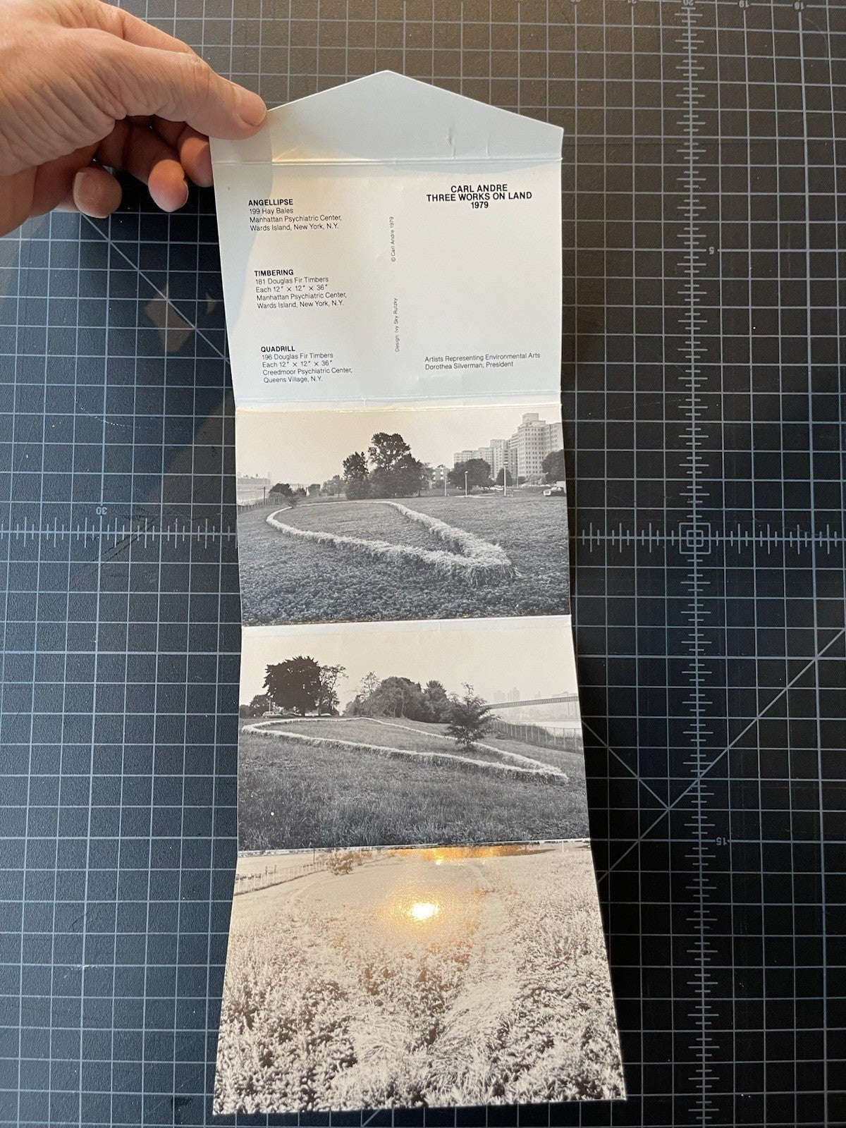 Carl Andre Three Works On Land postcard Set Rare 1979 + 8 Postcards