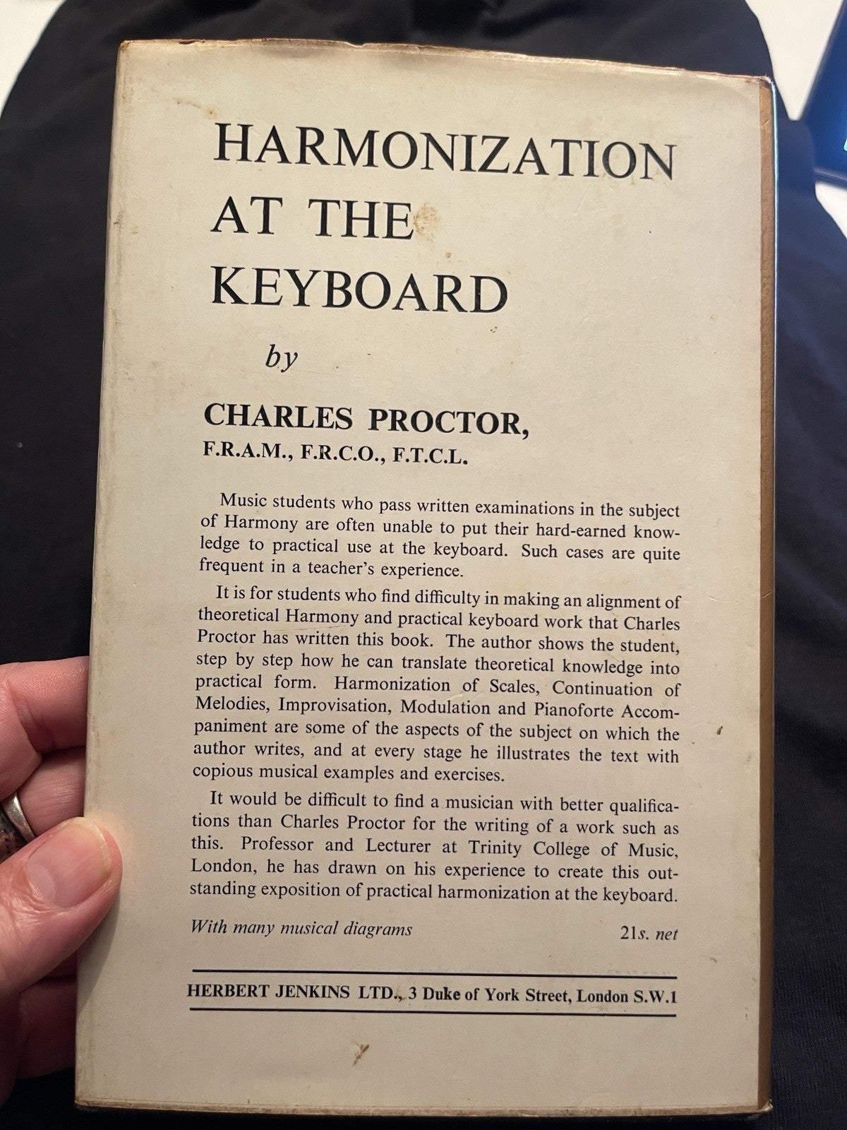 Music at Your Fingertips: Pianoforte Technique Ruth Slenczynska HC DJ ‘61 1st Ed