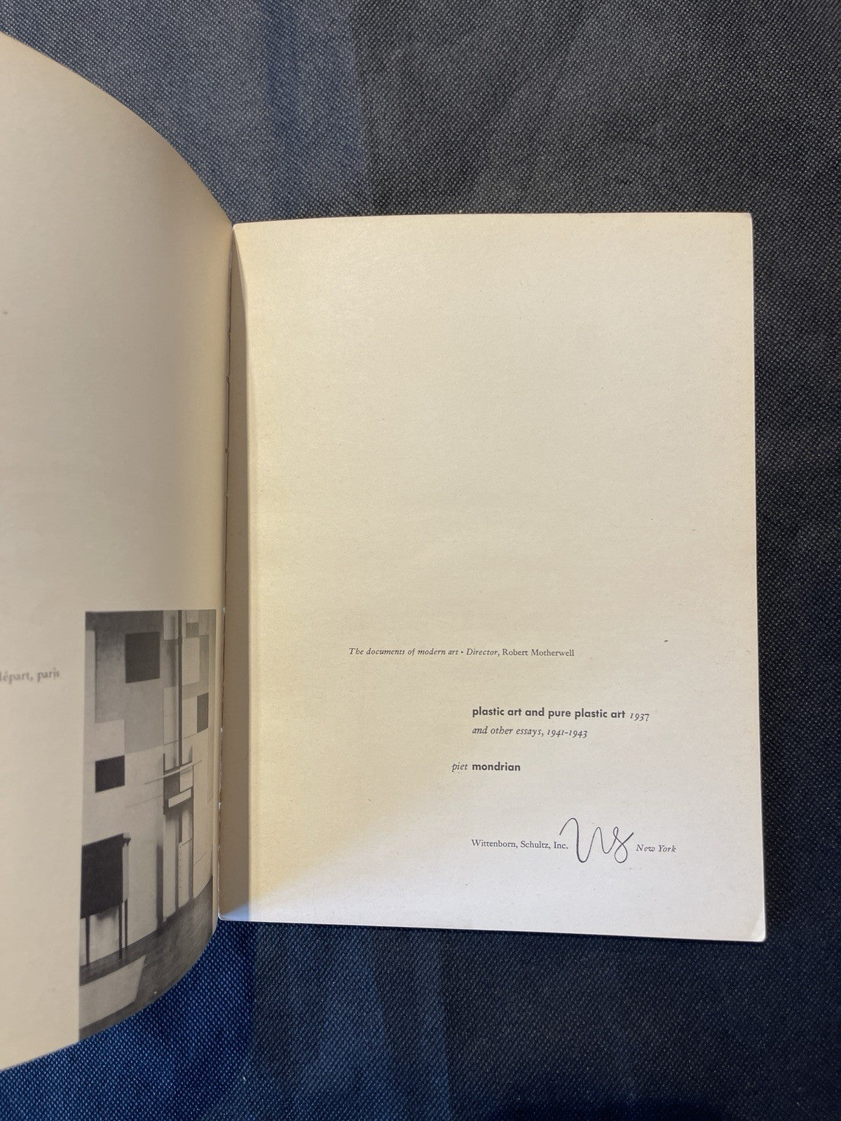 Piet Mondrian Plastic Art and Pure Plastic Art Softcover Illus Wittenborn 1951