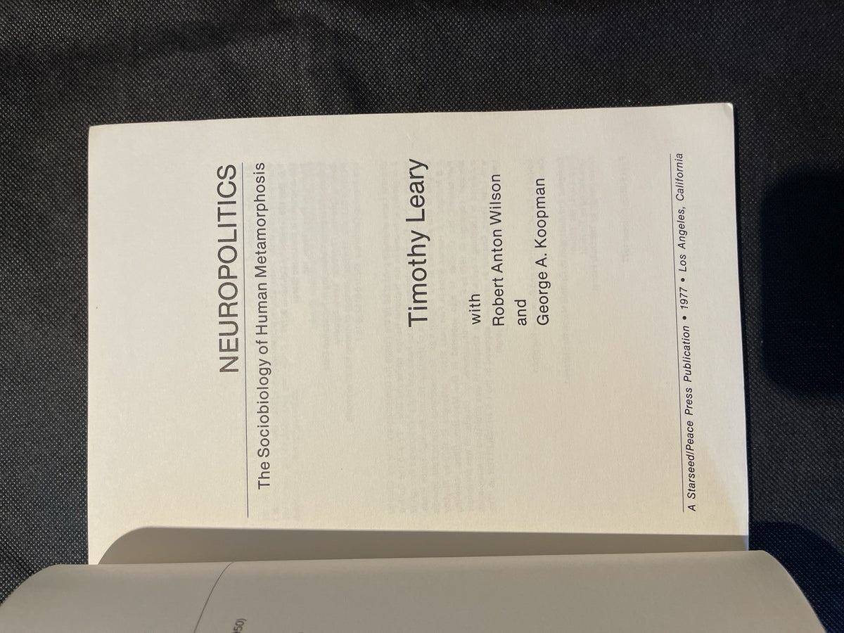 Timothy Leary Neuropolitics Paperback 1977 First Edition Sociobiology