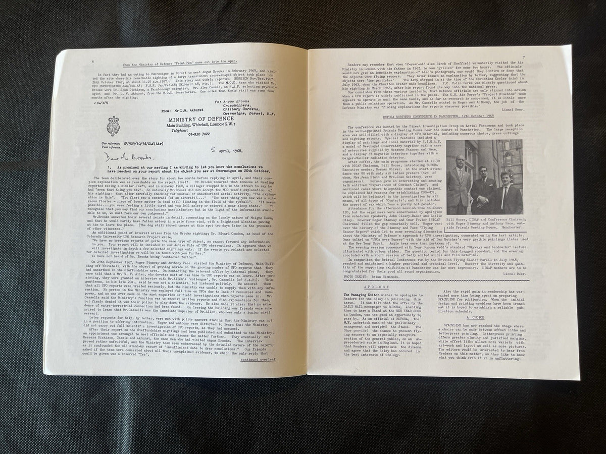 SPACELINK Magazine Vol 5 No 4 October 1968 Illustrated UFOs Issue