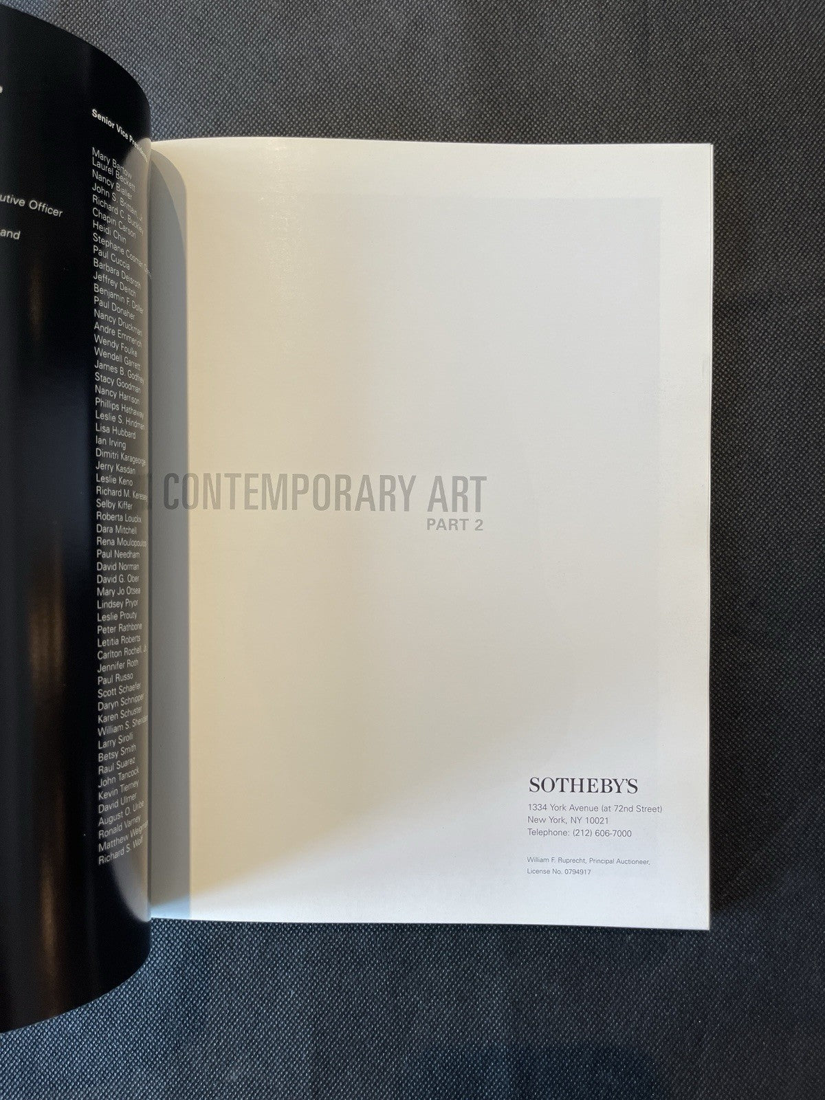 Sotheby�s Contemporary Art Part II Catalog, 15 May 1998