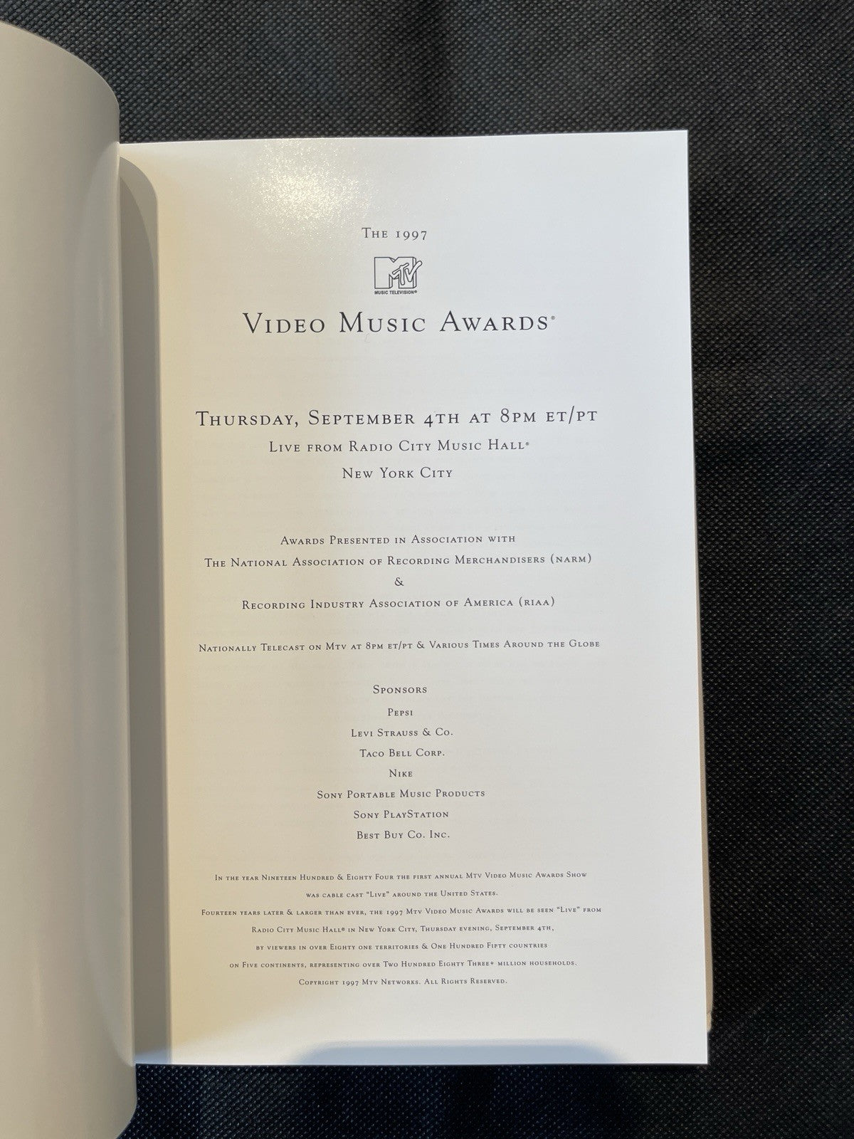 Fetish & MTV Video Music Awards 1997 Rare Hardcover Book: Art Show/souvenir