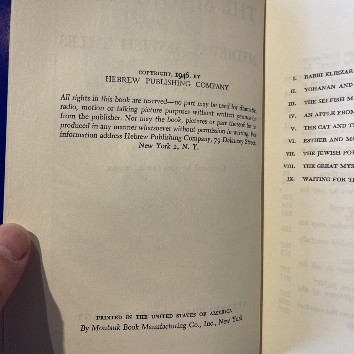 The Magic Ring and other Medieval Jewish Tales (Hyman E. Goldin 1946) (ID:54896)