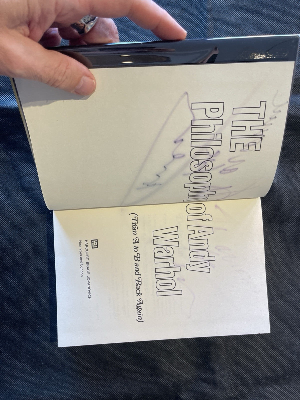 Andy Warhol - Philosophy of Andy Warhol 1st. Ed DJ Fine Signed and Inscribed