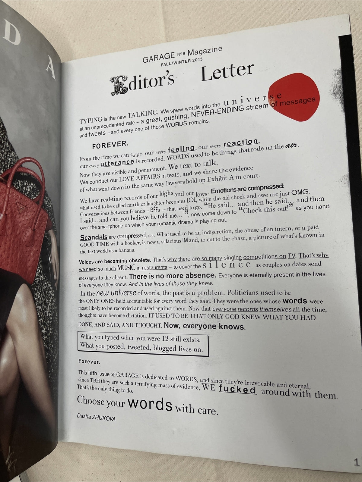 GARAGE Magazine Issue 5 —INEZ & VINOODH, ADRIANA LIMA