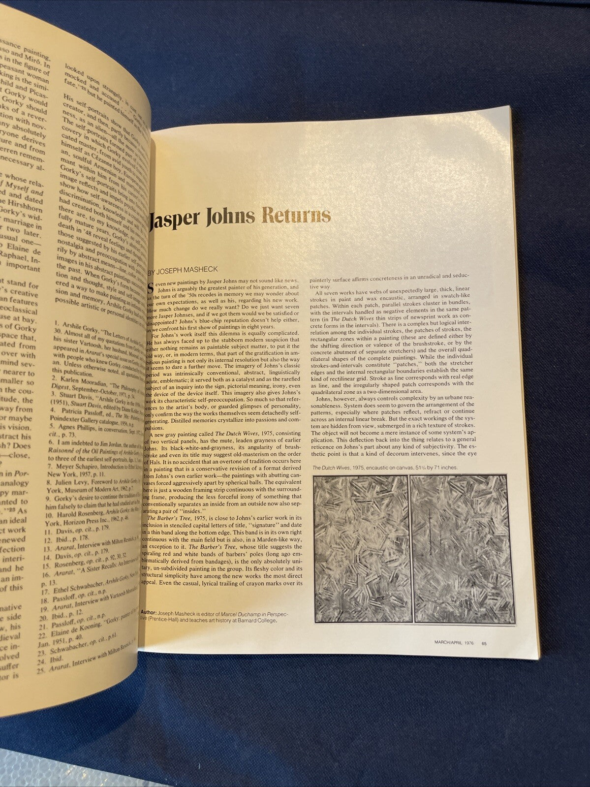 ART IN AMERICA Mar 1976 Jasper Johns Prendergast Gorky Rockwell Kent Loewy Irwin