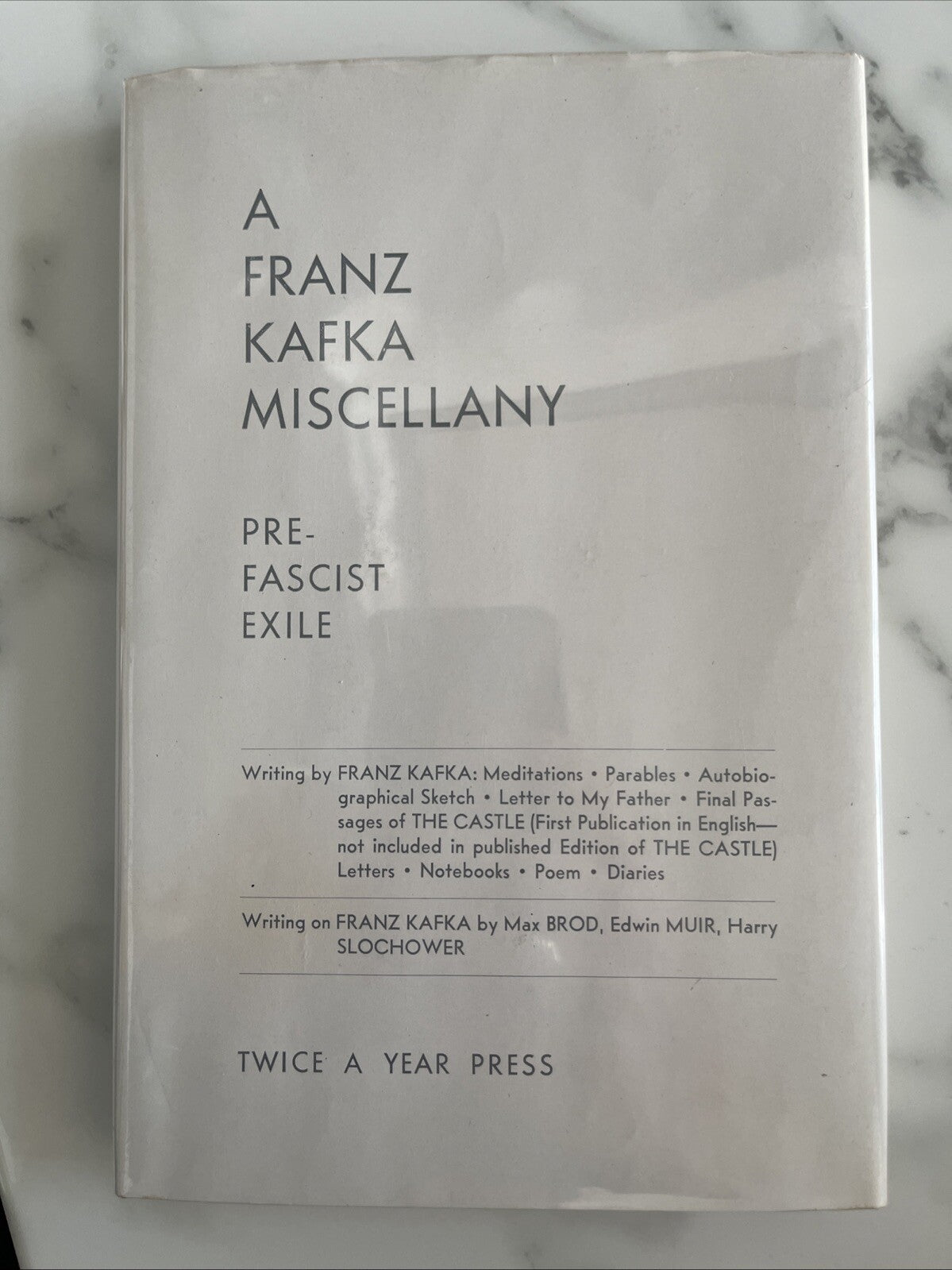 A FRANZ KAFKA MISCELLANY Norman, Dorothy S. 1946 Second Edition