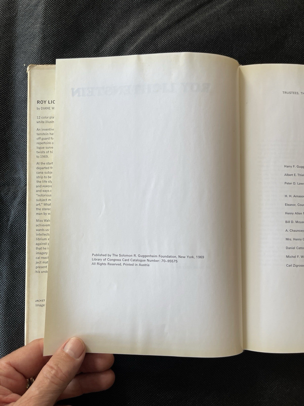 Roy Lichtenstein, Solomon R. Guggenheim Museum, 1969 HC DJ Illustrated