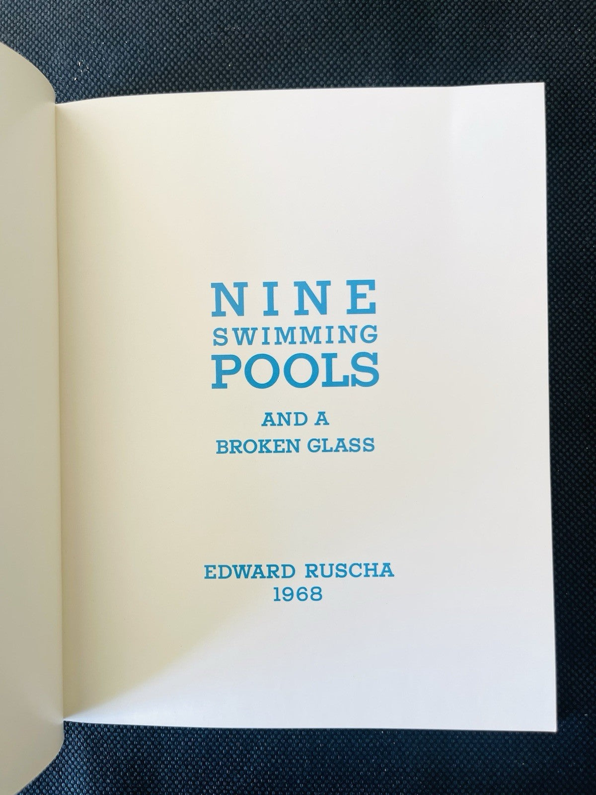 Nine Swimming Pools And a Broken Glass by Edward Ruscha 1976 2nd Ed