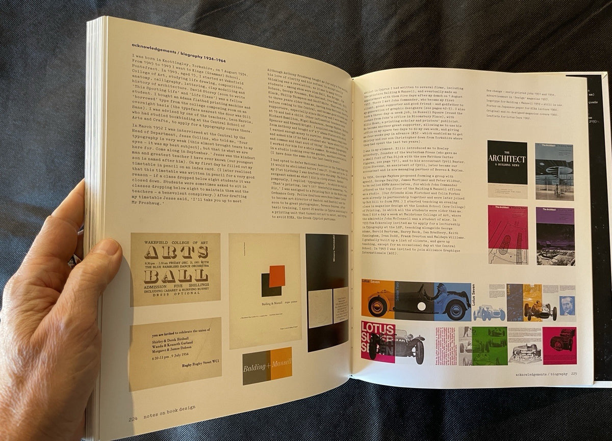 Derek Birdsall Notes on Book Design Hardcover 2004 Yale Univ Press 248p Eng