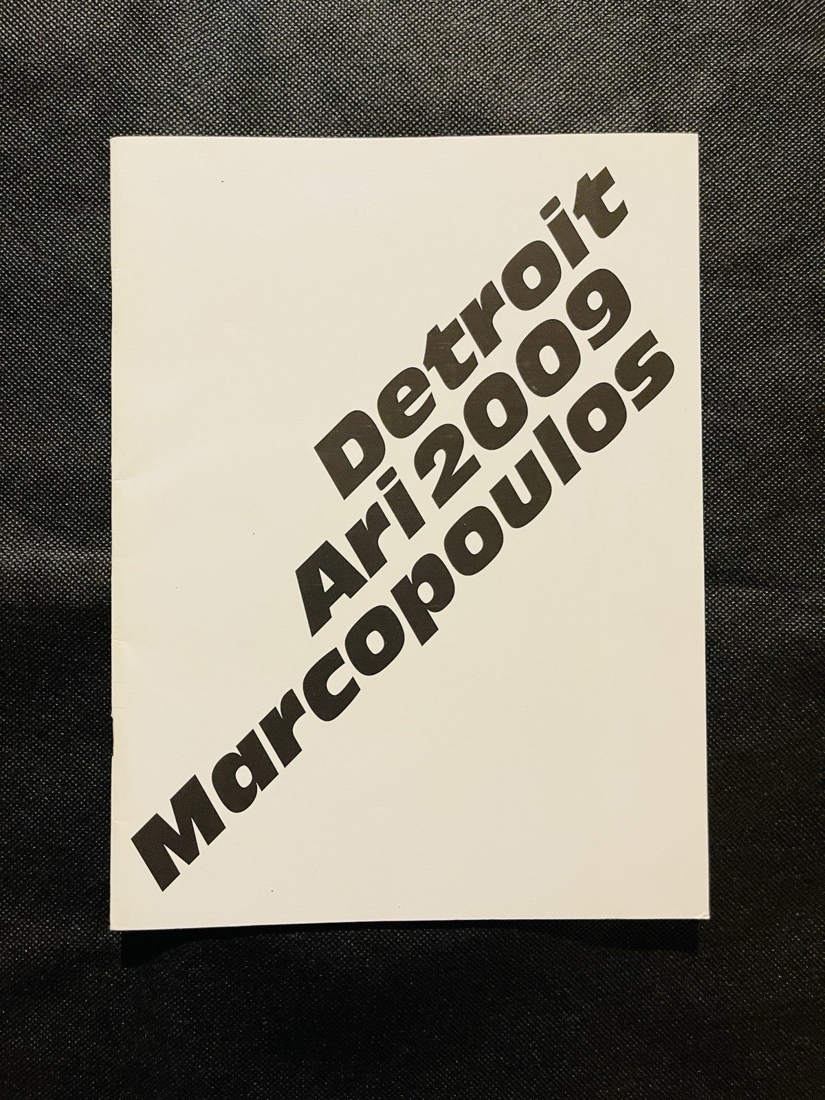 Ari Marcopoulos Detroit 2009 Zine Rare Street Photography Edition Of 500