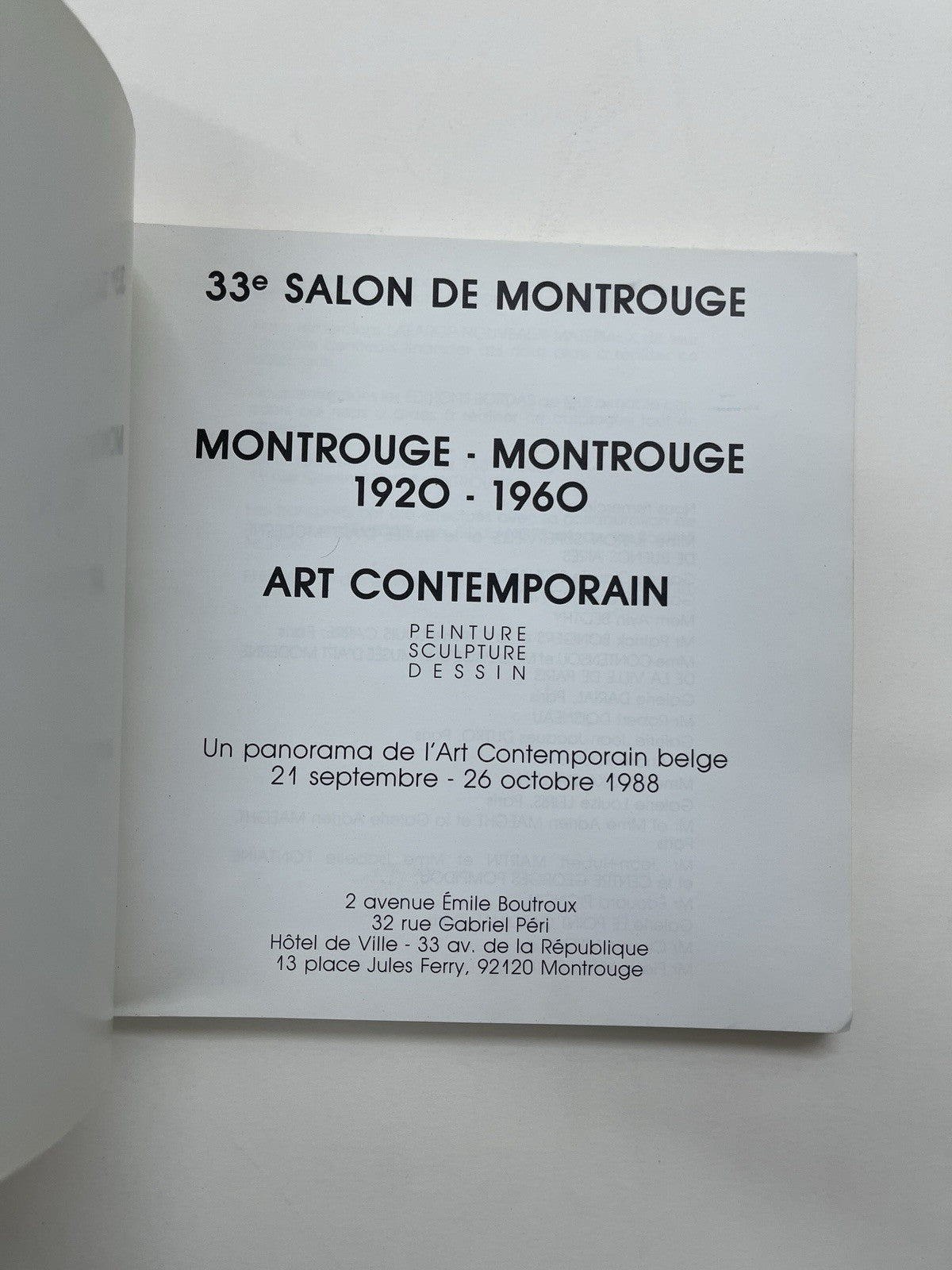 33e Salon de Montrouge. Montrouge - Montrouge 1920 - 1960. Art Contemporain :...