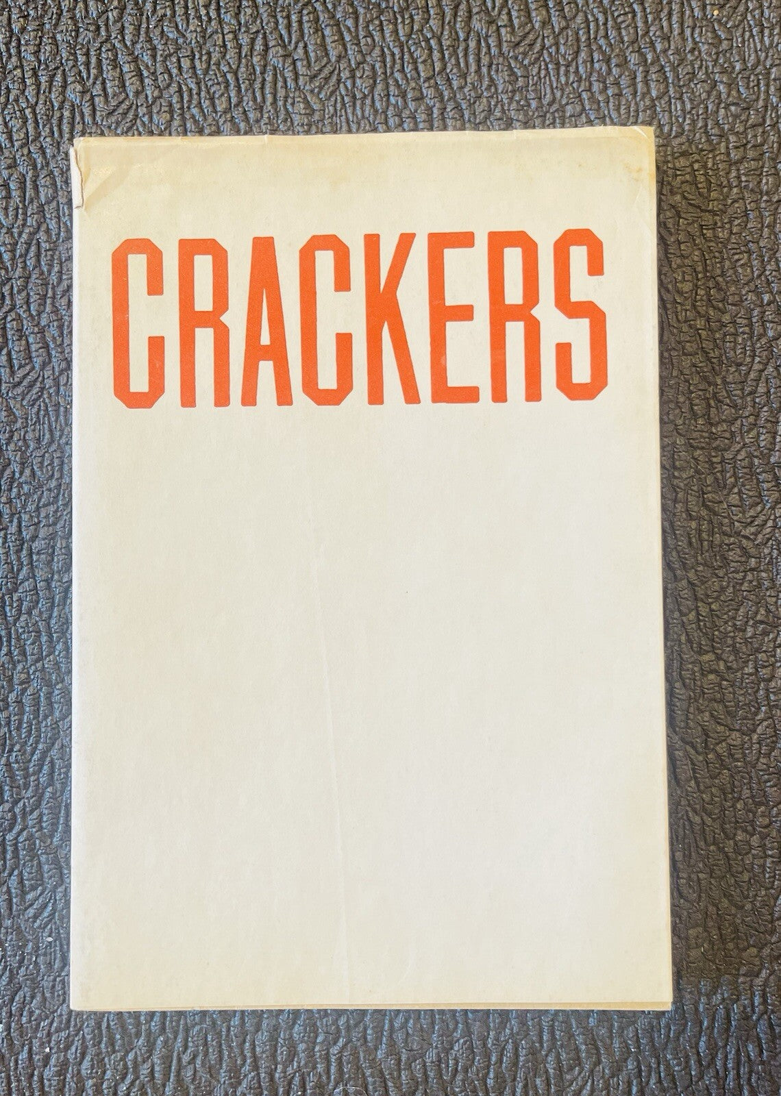 CRACKERS - FIRST EDITION BY ED RUSCHA  1969