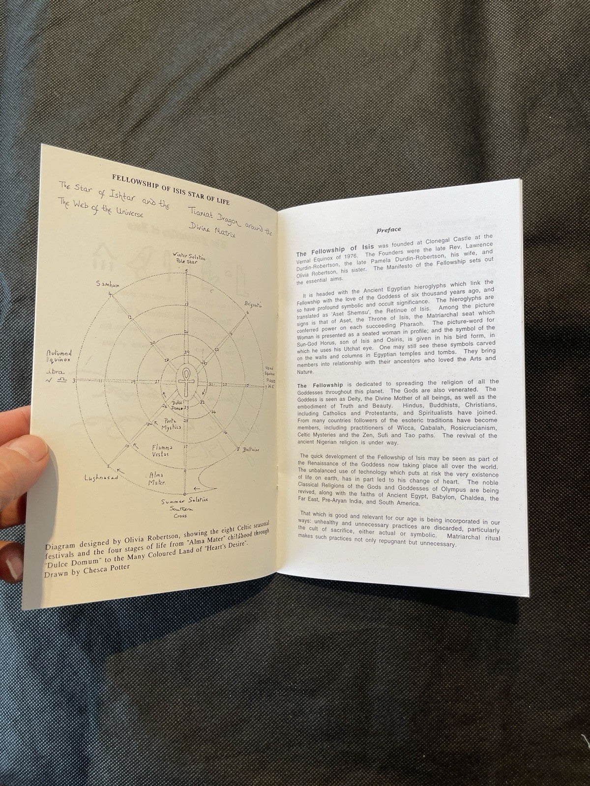 Robertson, Olivia (ed.). The Handbook of the Fellowship of Isis LIke New Signed