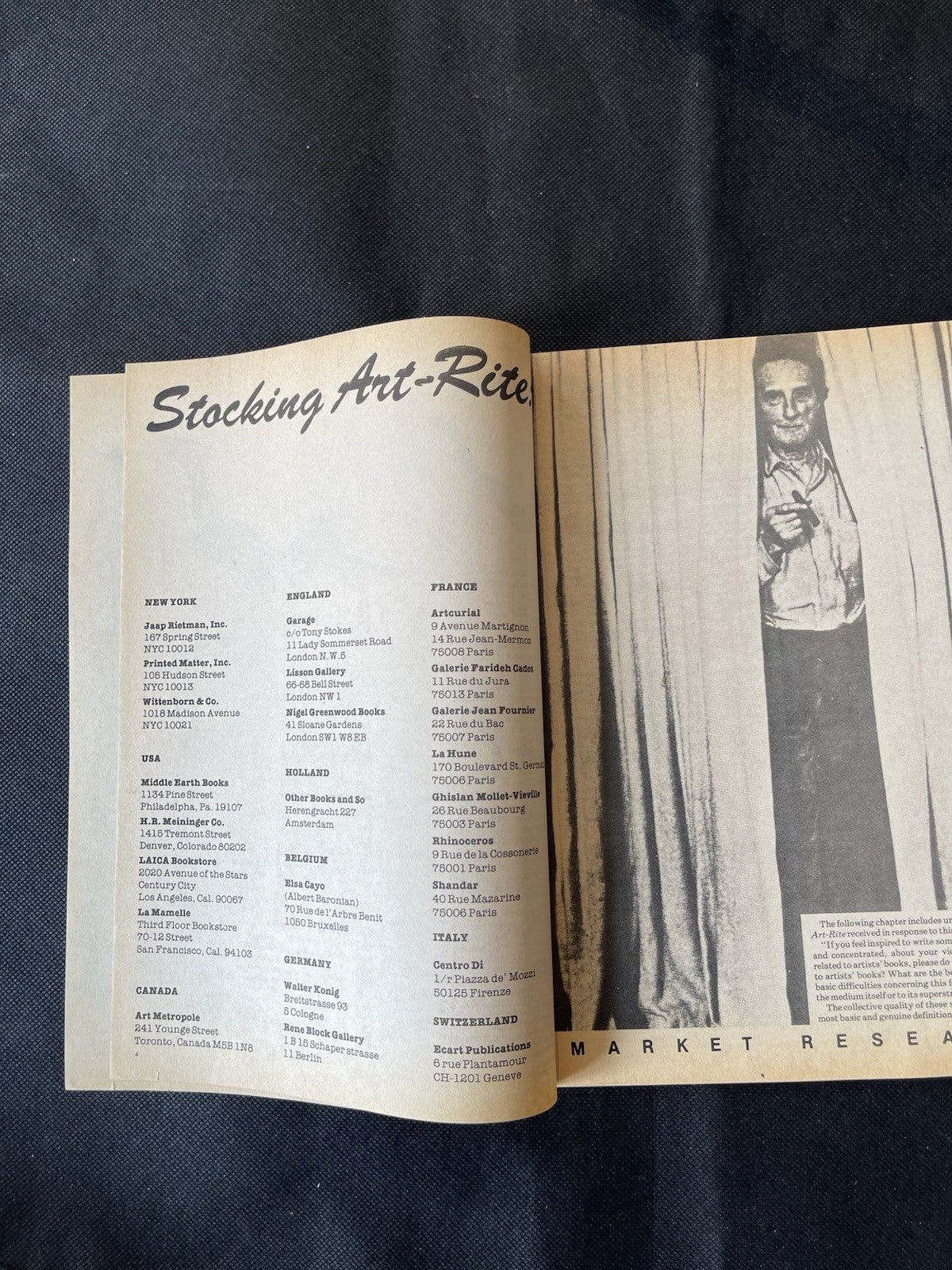 Art-Rite Magazine Issue 14 (Winter 1976/77) Cover by Carl Andre