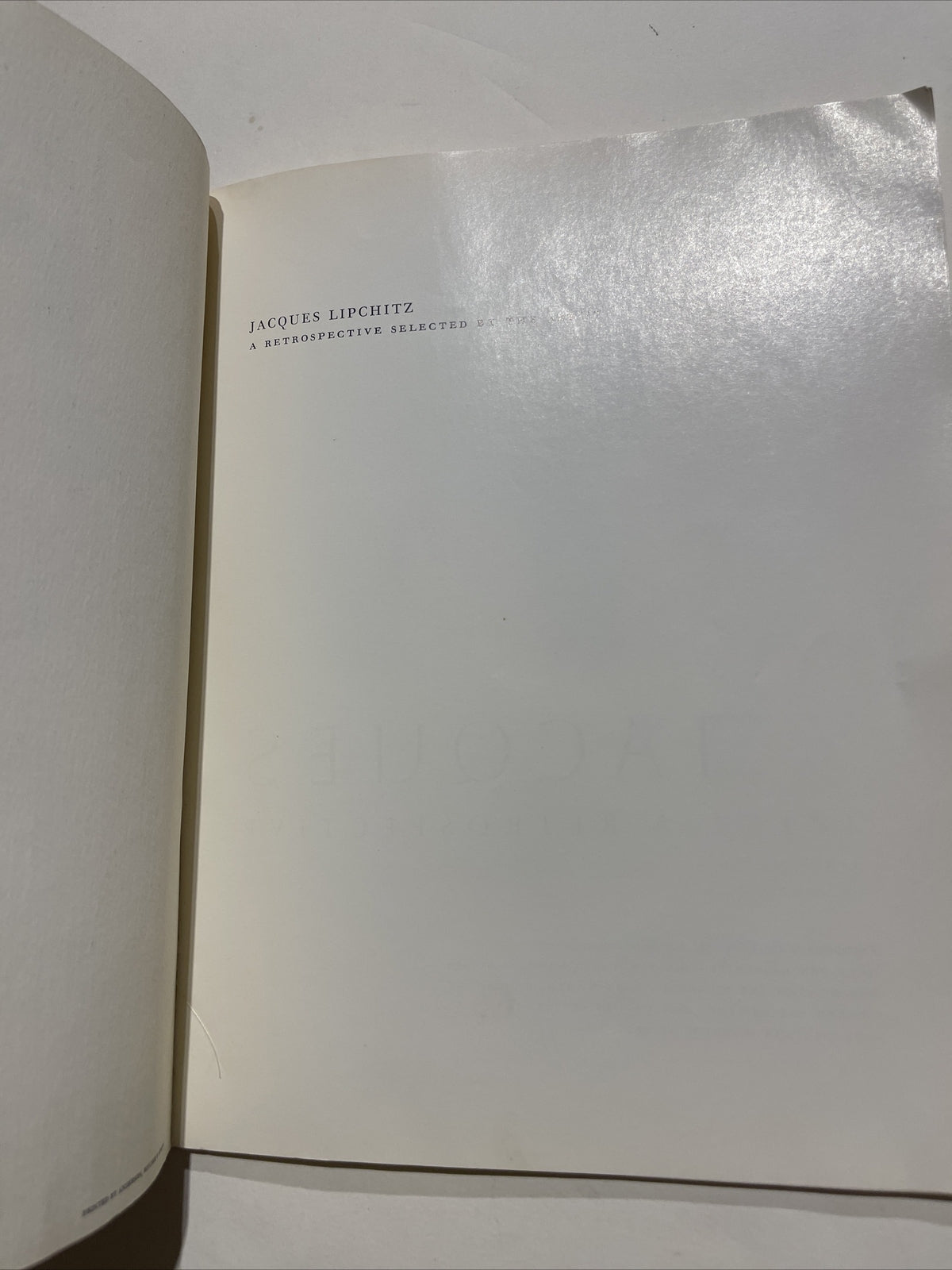 Sculptor & Painter JACQUES LIPCHITZ Retrospective Catalog 1963