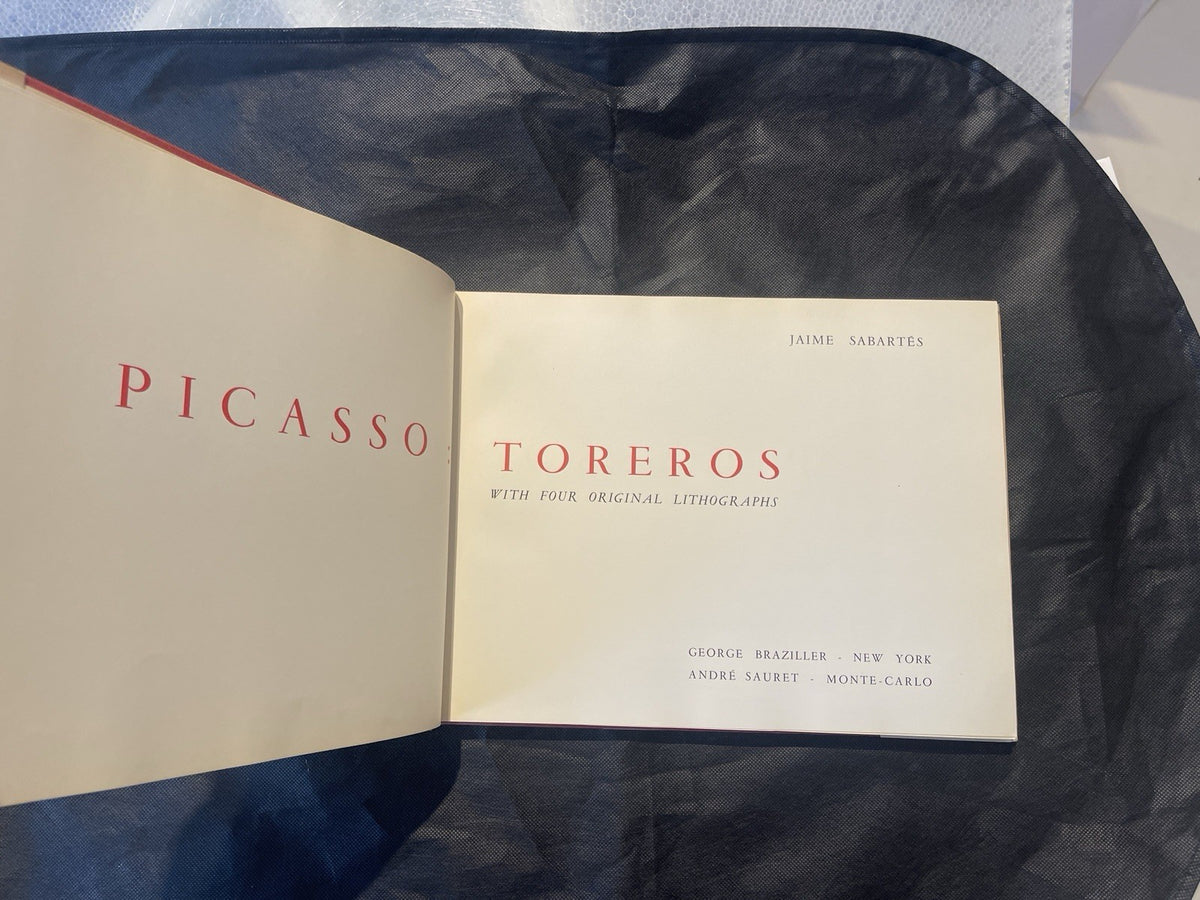 Picasso Toreros Jaime Sabartes 1961 1st US HC/DJ Missing Lithographs