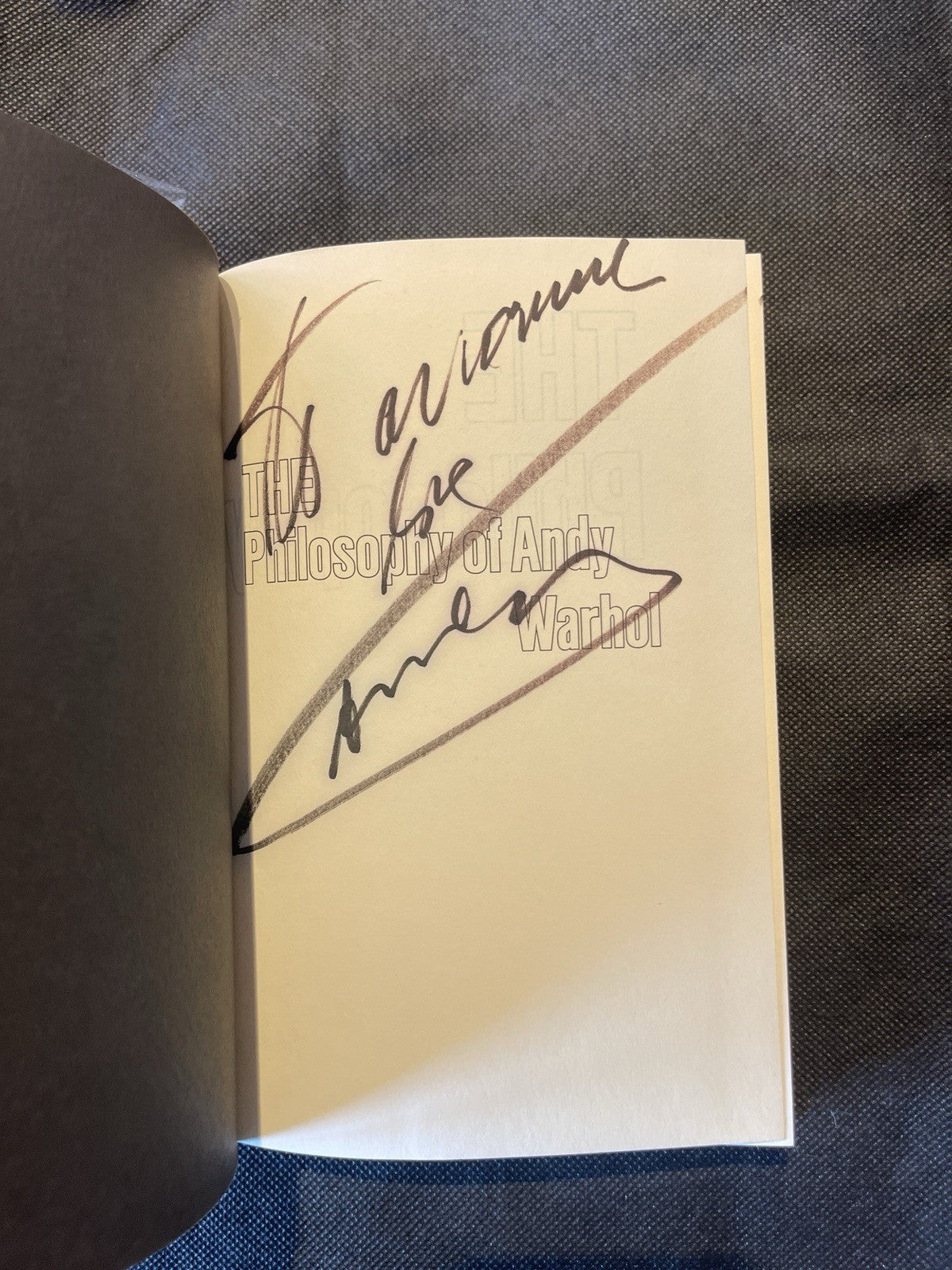 Andy Warhol - Philosophy of Andy Warhol 1st. Ed DJ Fine Signed and Inscribed
