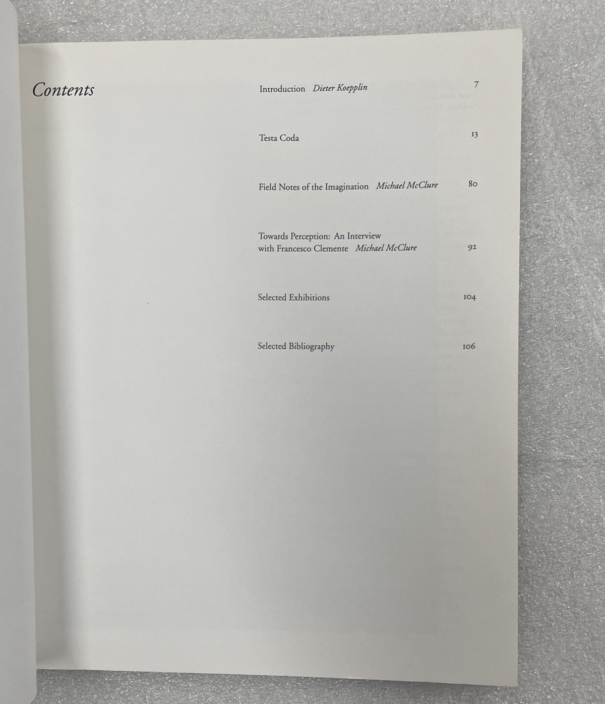 Francesco Clemente: Testa Coda, 1991, Exhibition Catalog, Monograph, Like New