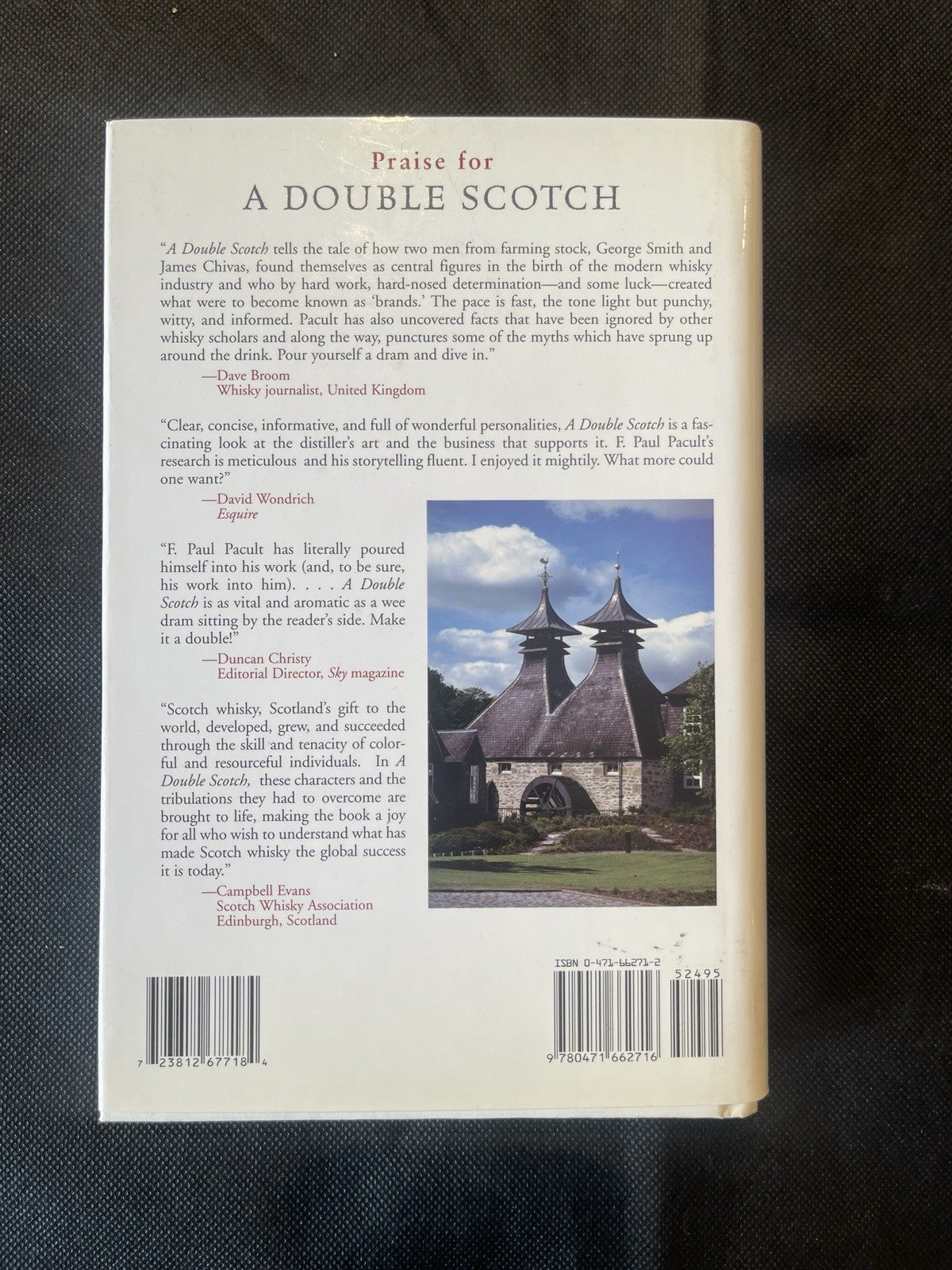 A Double Scotch by F. Paul Pacult HC DJ 1st Ed Inscribed Chivas Glenlivet