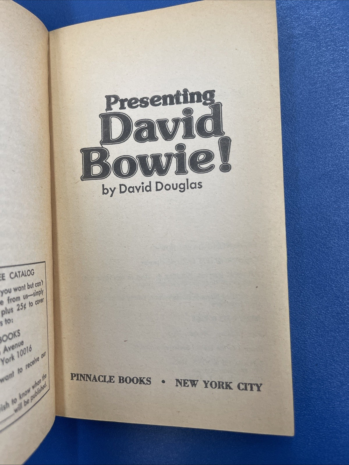 Presenting David Bowie! by David Douglas - 1975 First Edition Paperback Book